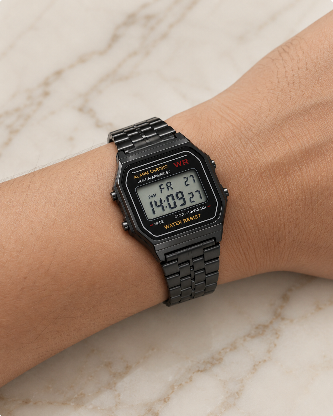 men's retro digital watch