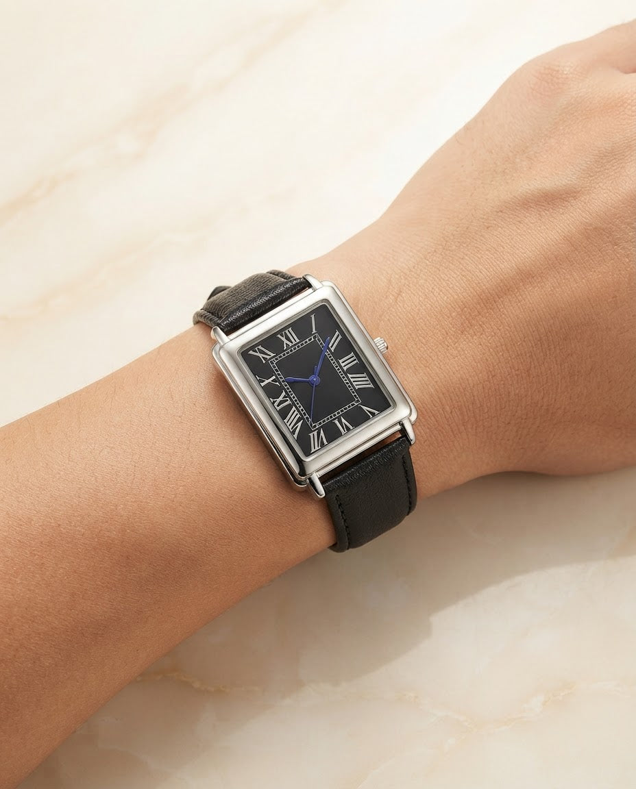Men's Leather Strap Watch