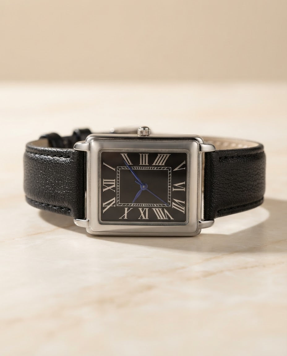 Men's Leather Strap Watch