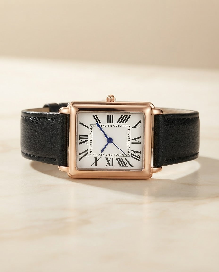 Men's Leather Strap Watch