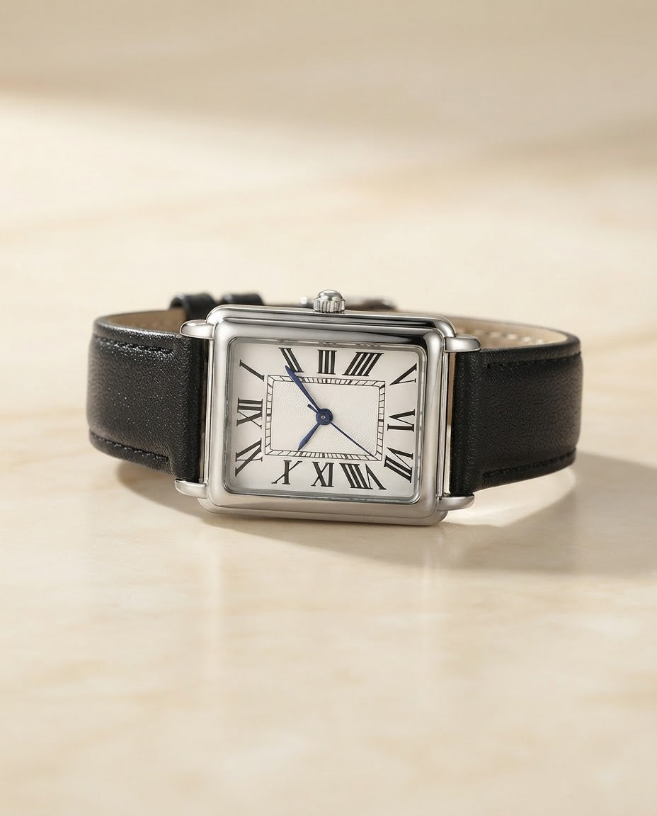 Men's Leather Strap Watch