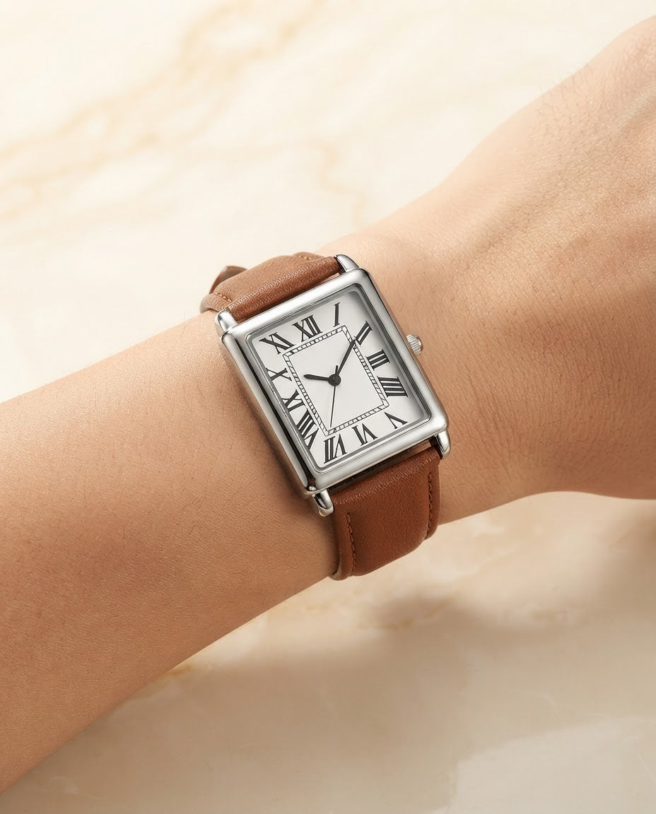 Men's Leather Strap Watch