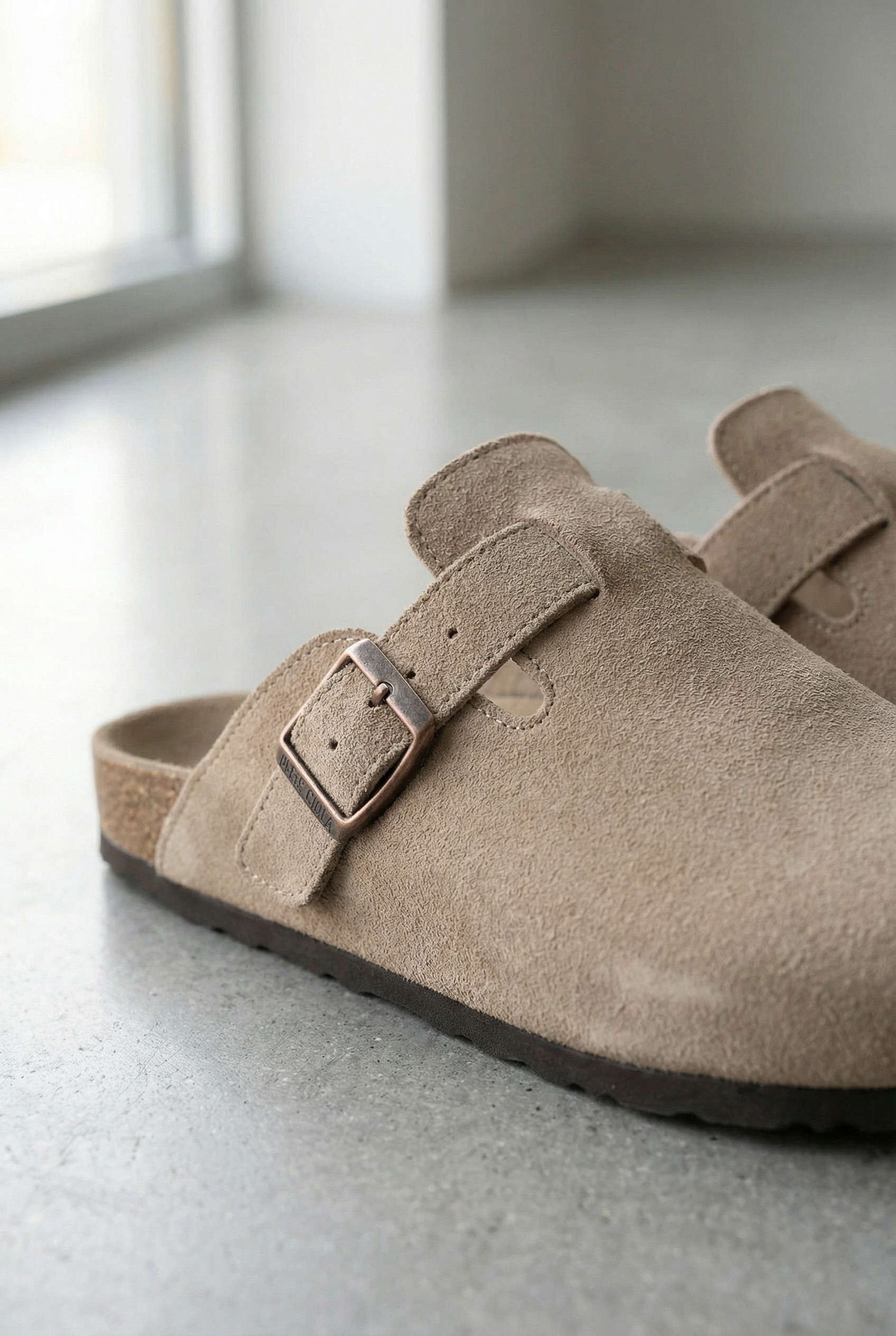 Men's Suede Slide Sandals