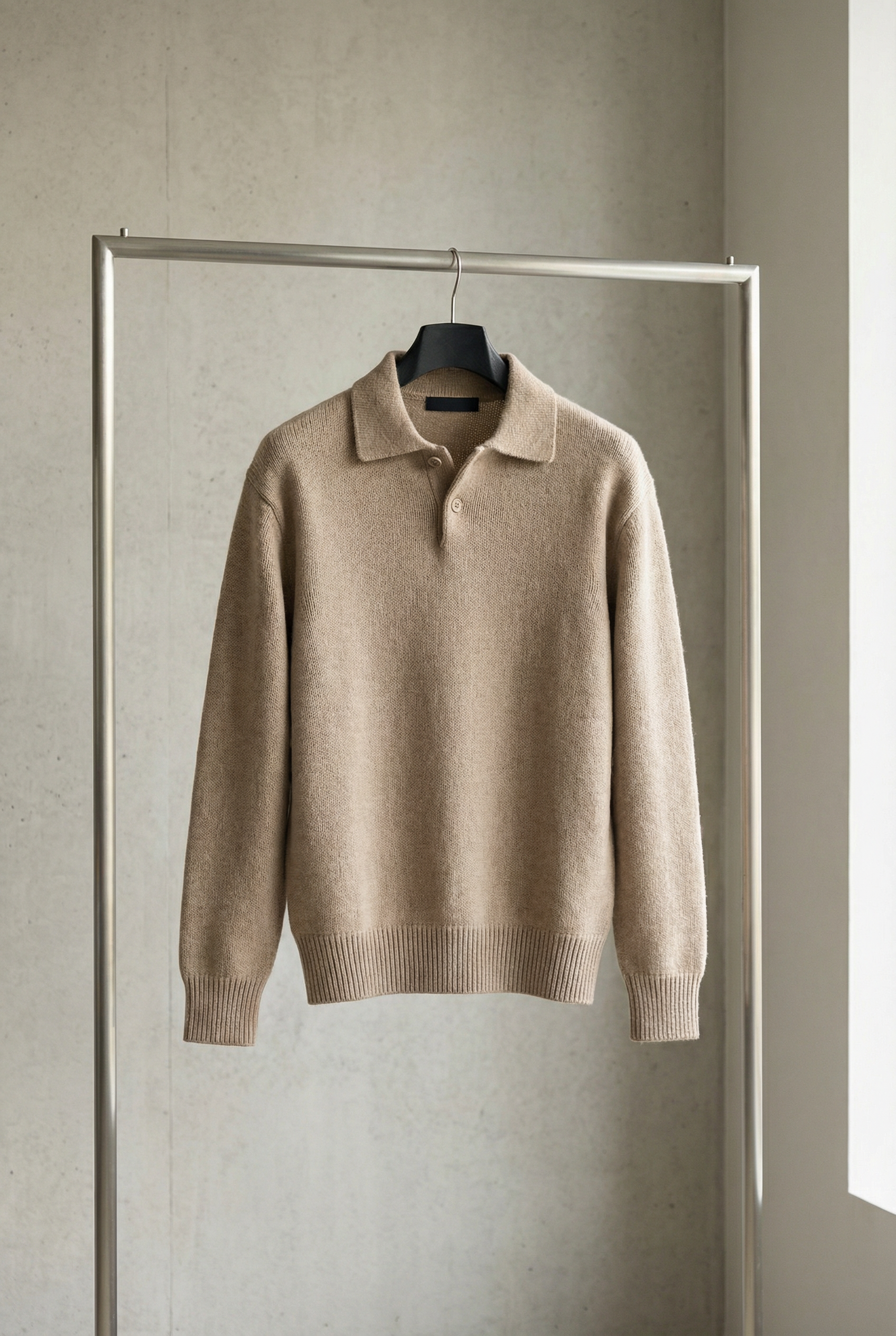 Men's Knitted Polo Jumper