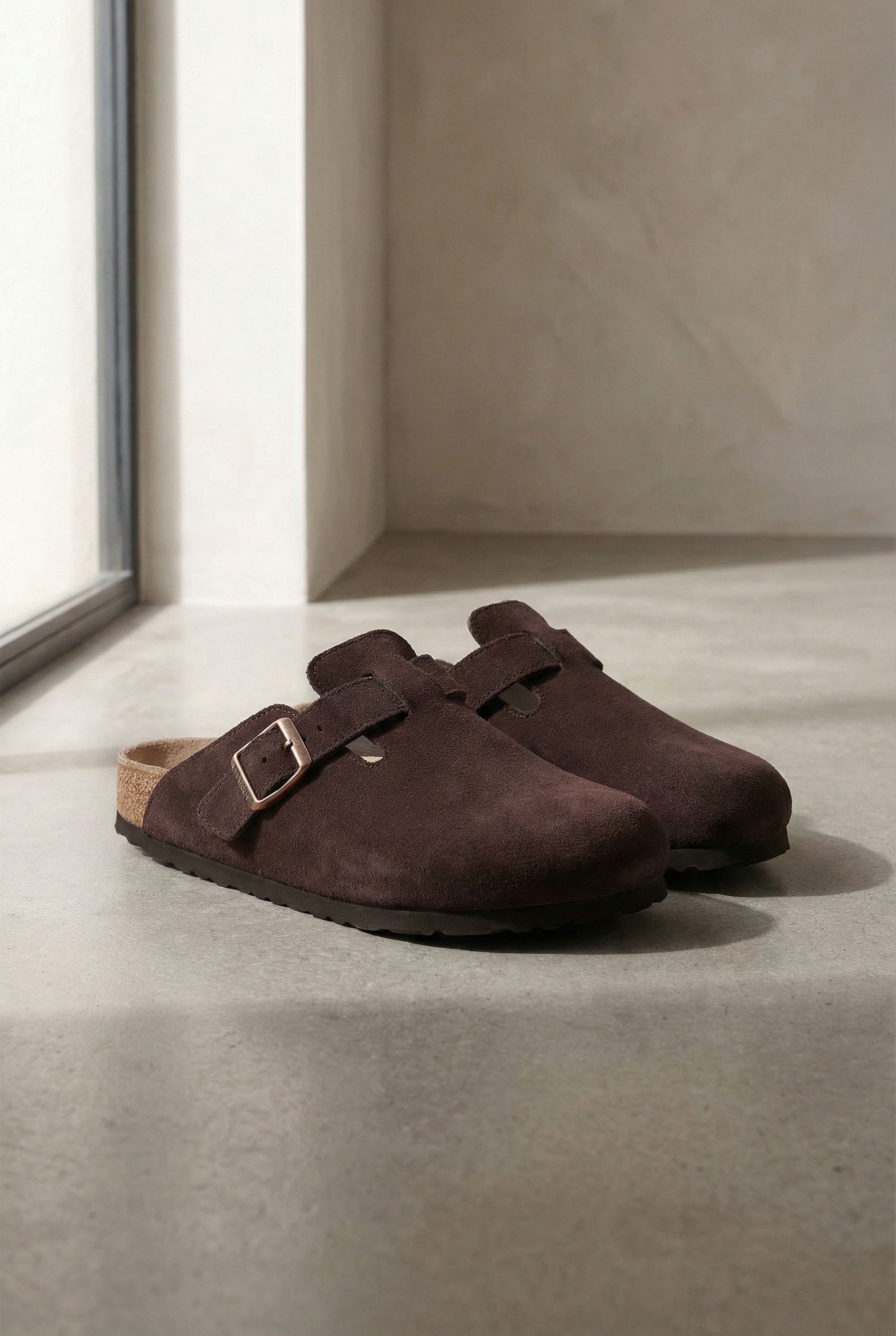 Men's Suede Slide Sandals