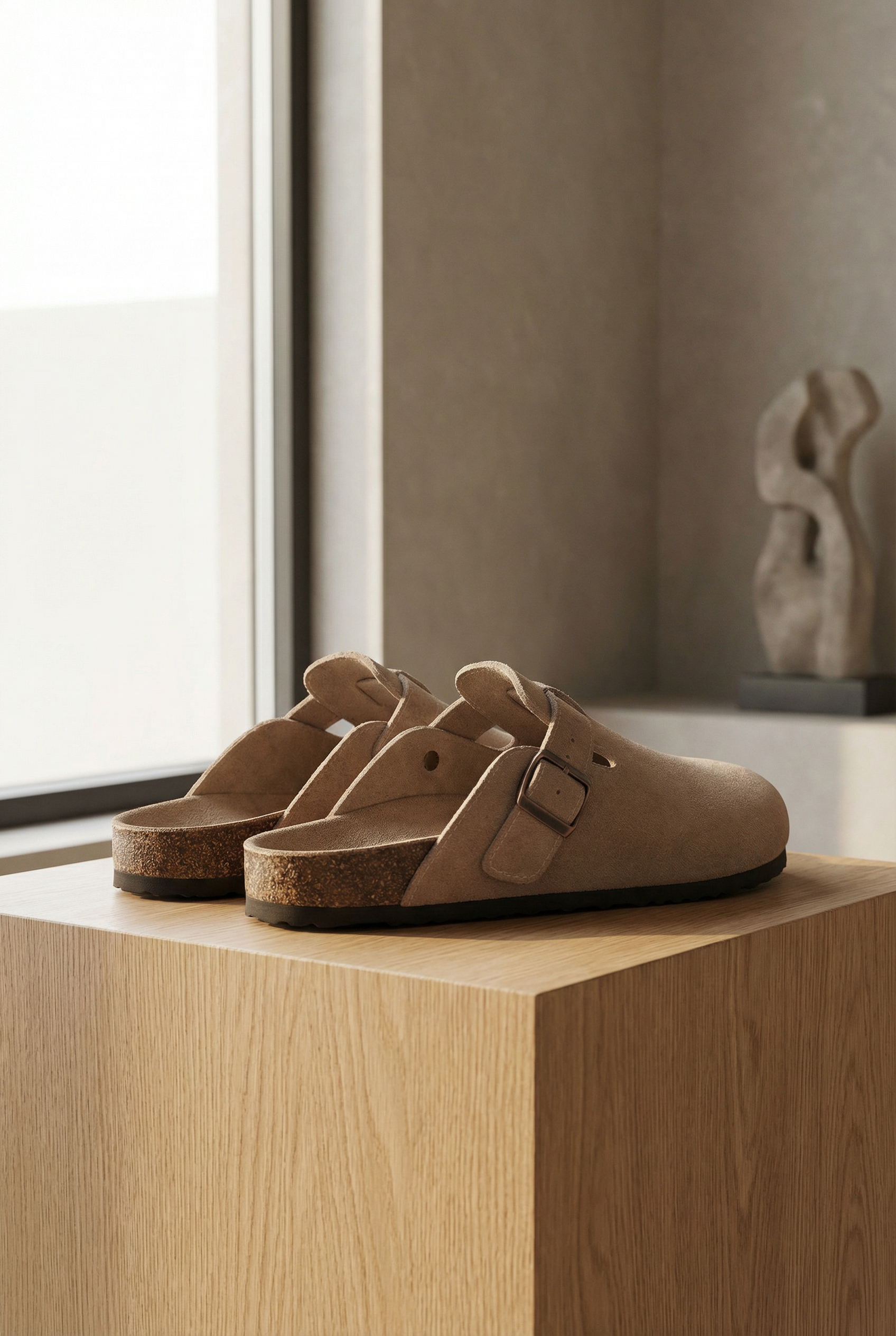 Men's Suede Slide Sandals