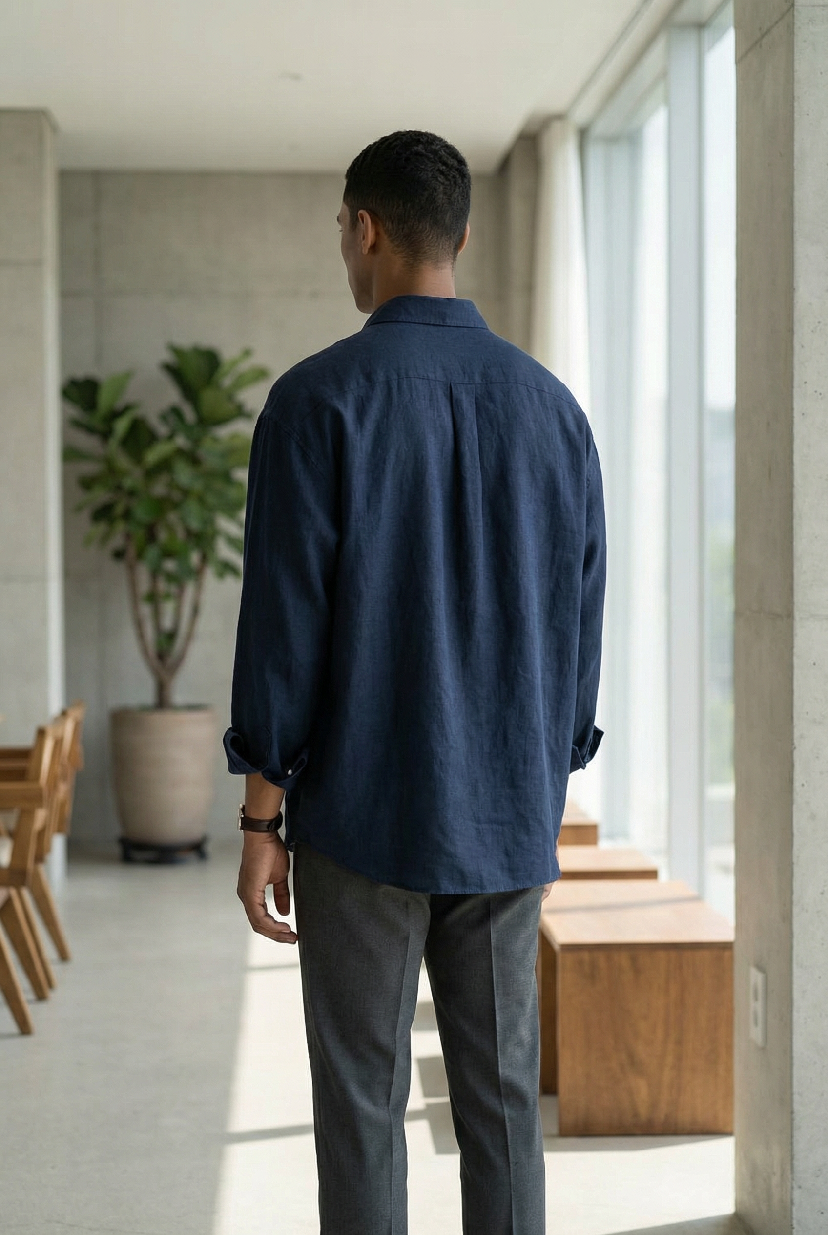 Men's Linen Overshirt