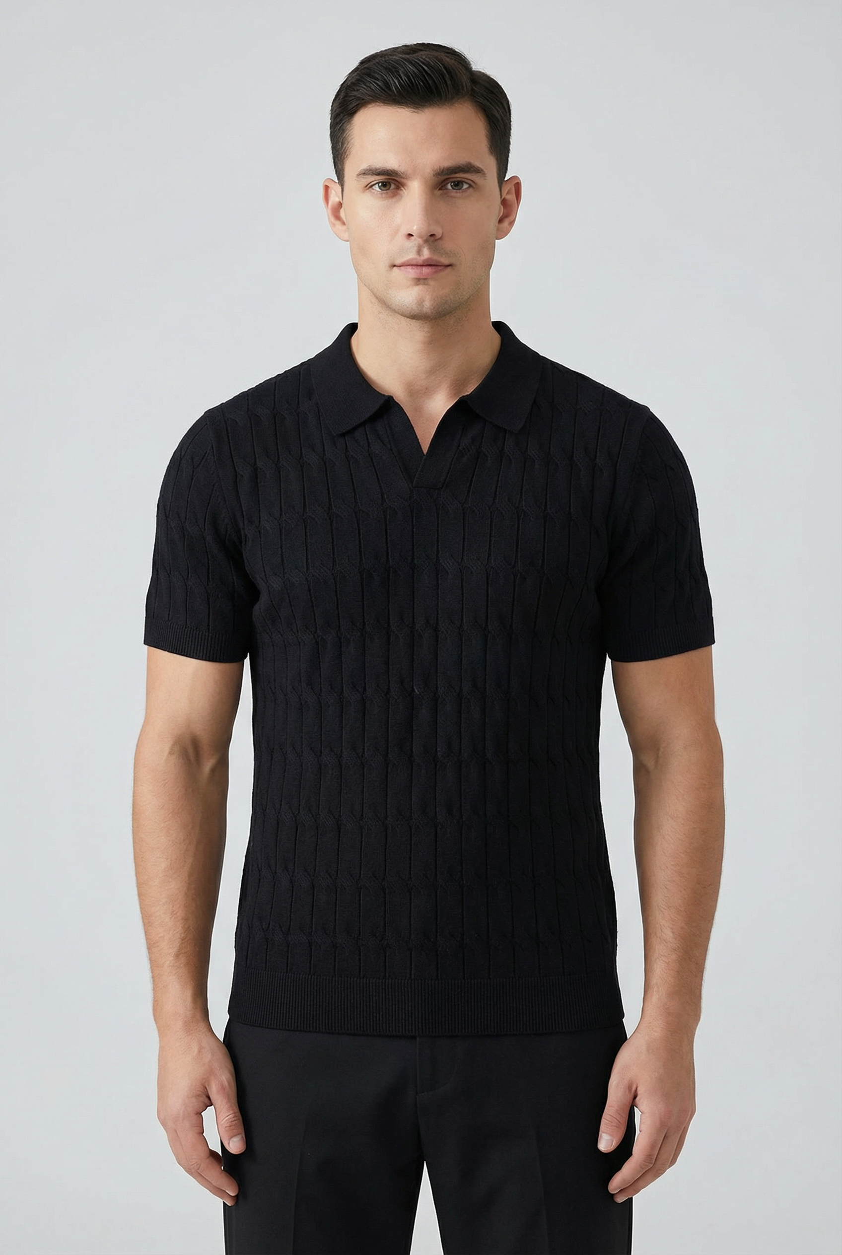 Men's Short Sleeve Knit Polo Shirt