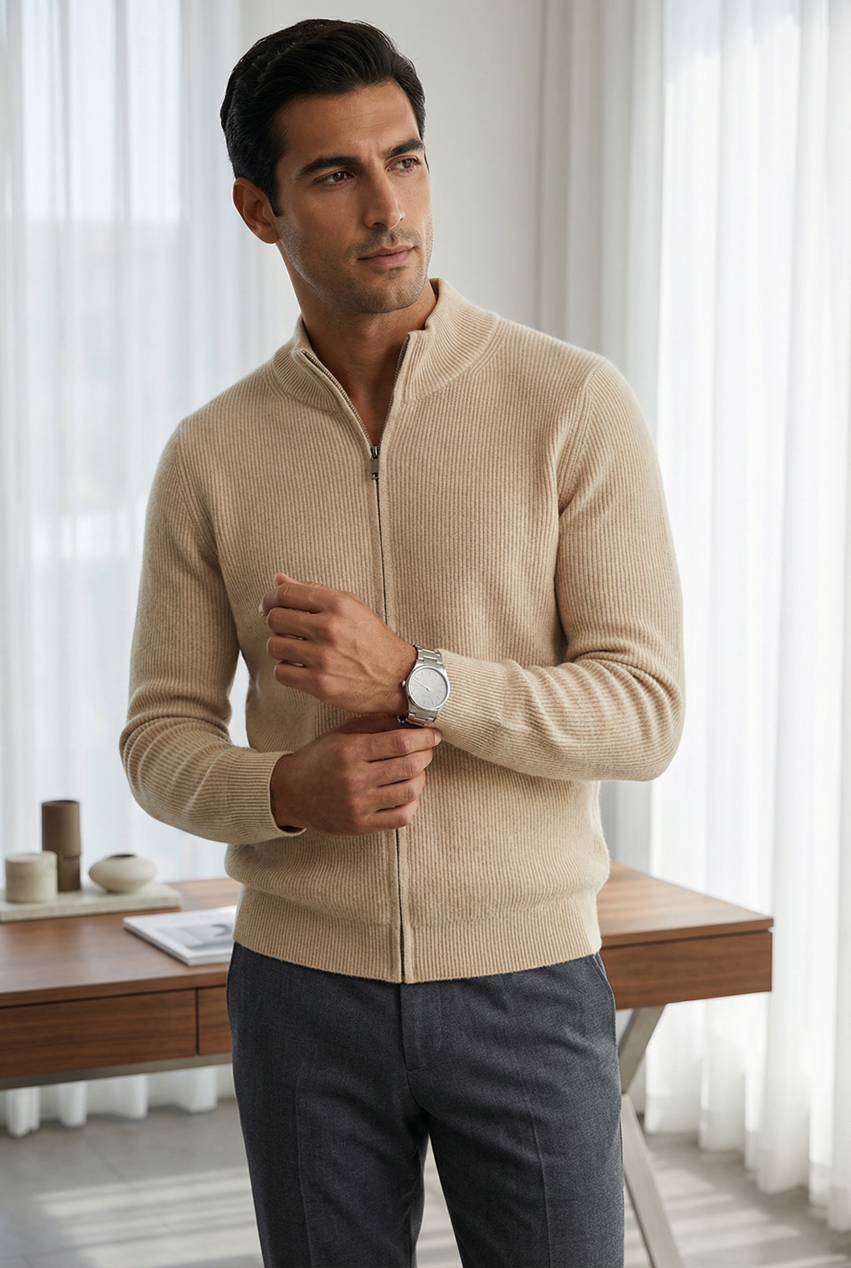 Men's Full Zip Jumper