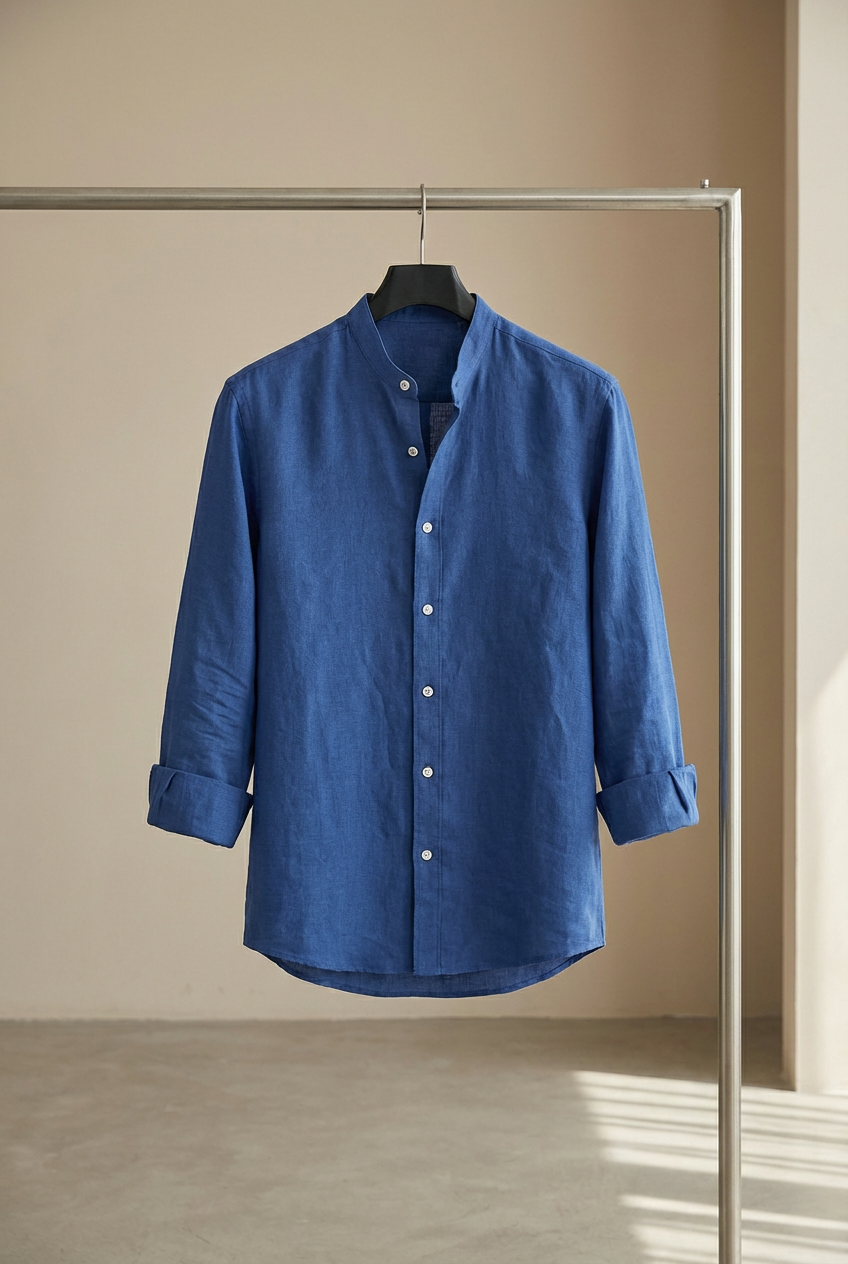 Men's Grandad Collar Shirt