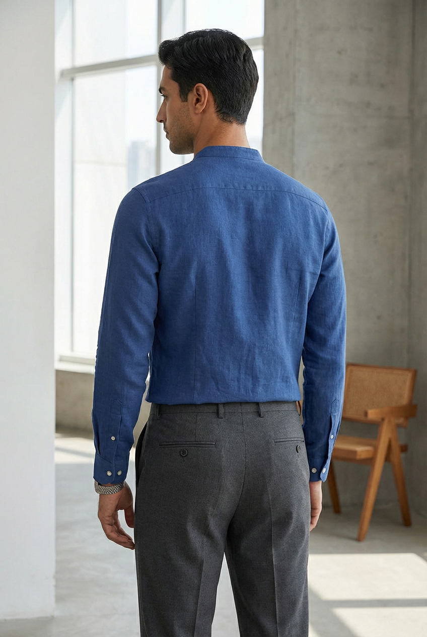 Men's Grandad Collar Shirt