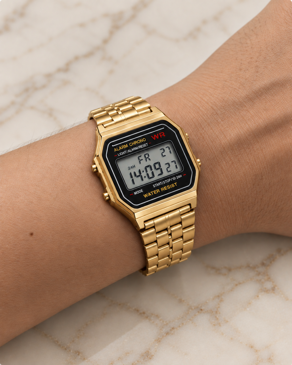 men's retro digital watch