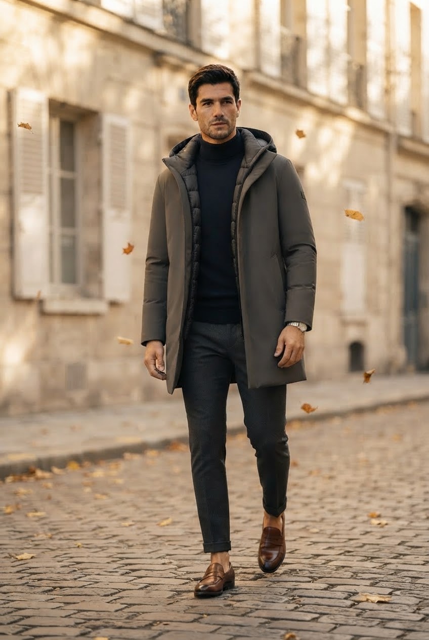 Men's Parka Hooded Jacket