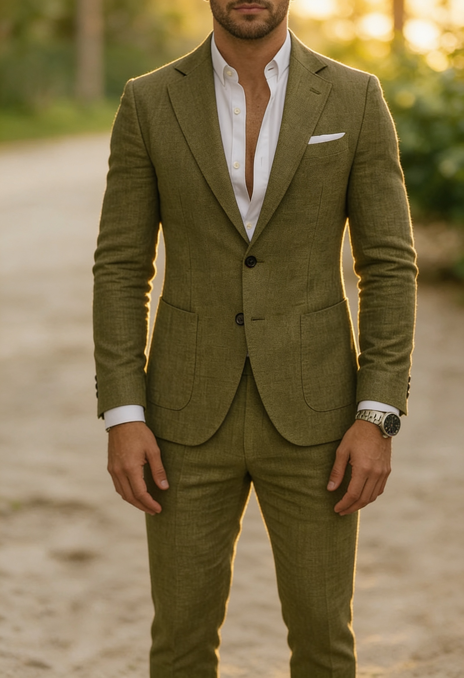 Men's Slim Fit Summer Suit