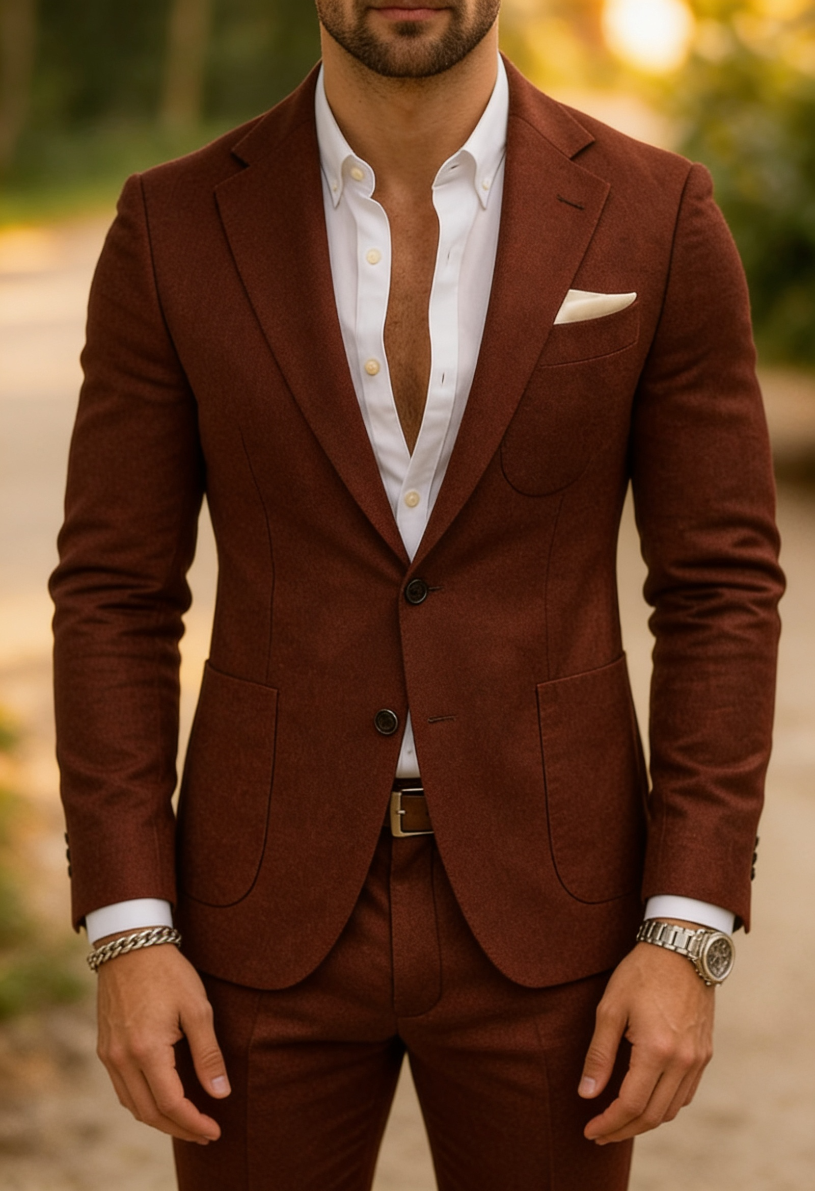 Men's Slim Fit Summer Suit