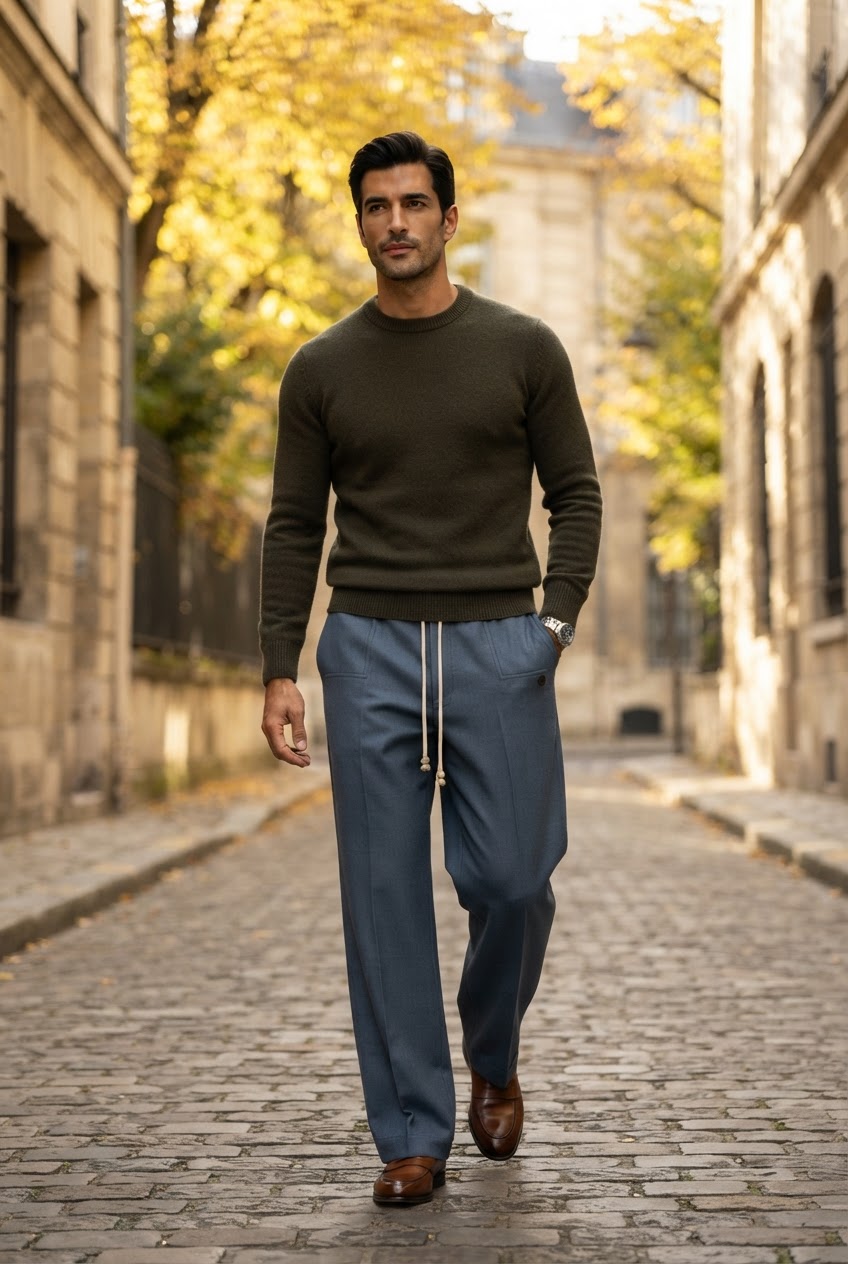 Men's Wide Leg Trousers