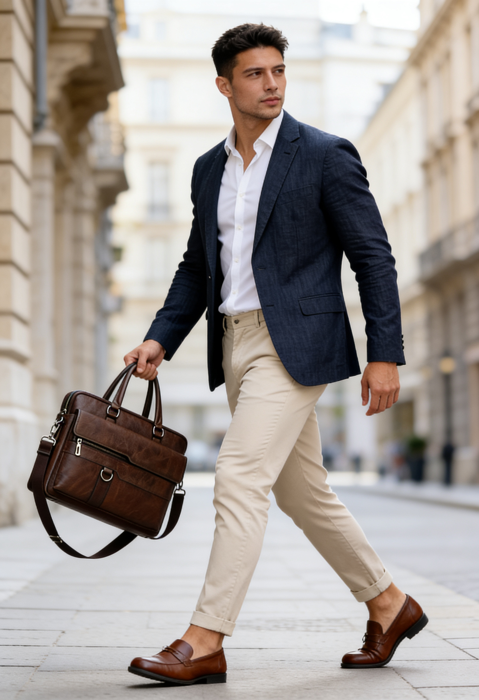 Men's Leather Briefcase Bag