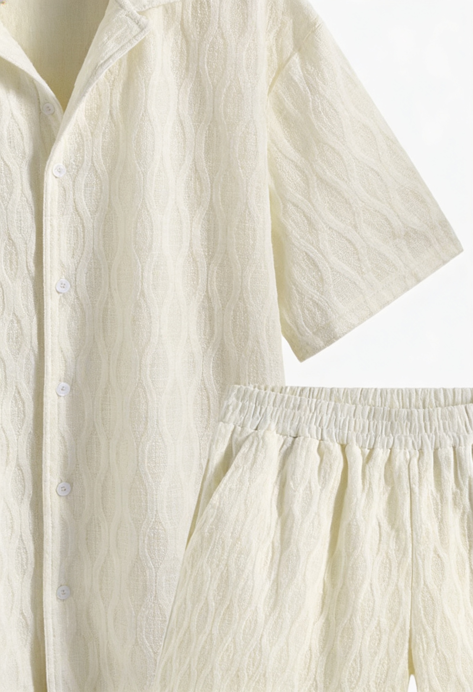 Men's Textured Linen Set – Summer Edition