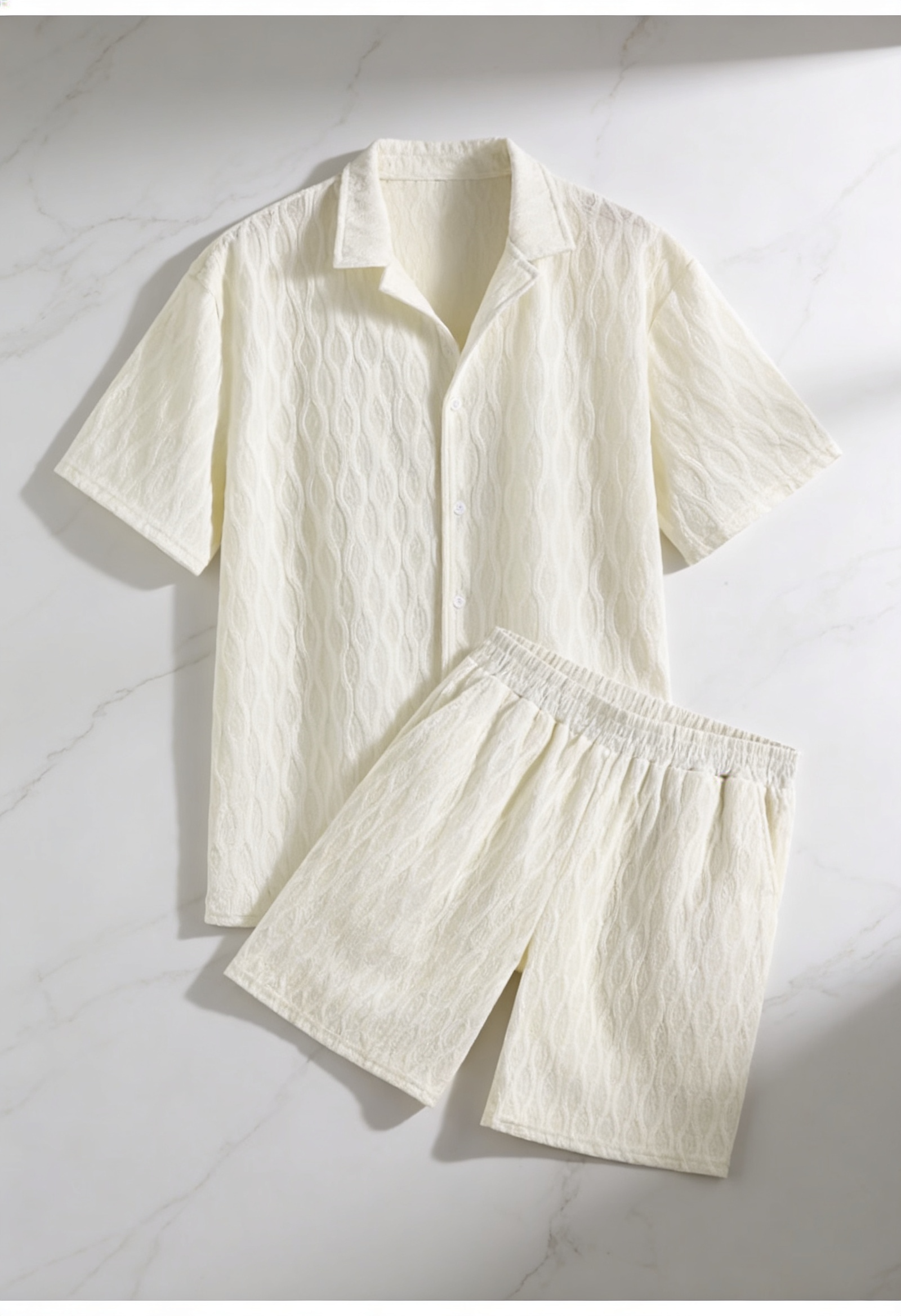 Men's Textured Linen Set – Summer Edition