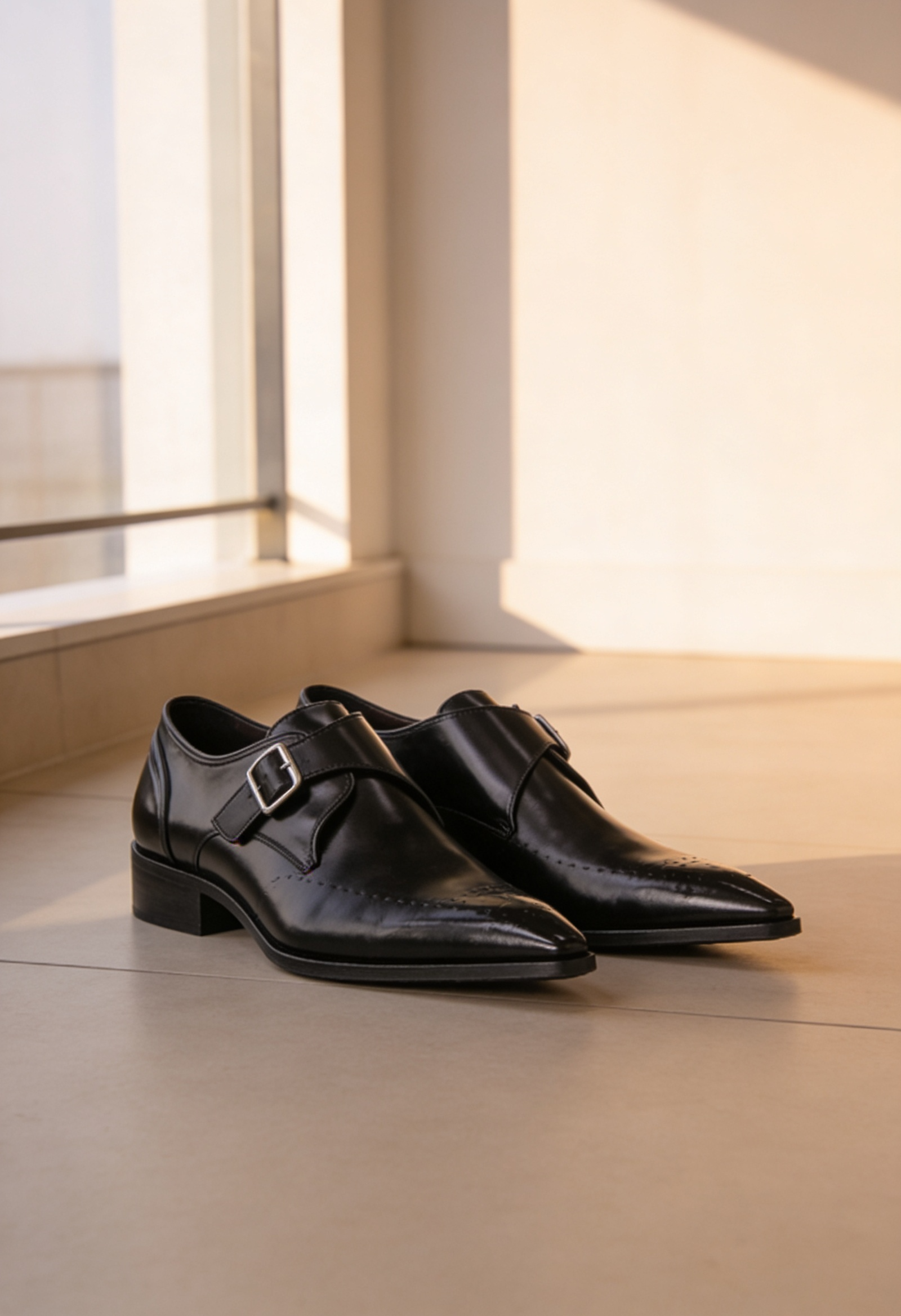 Men's Leather Monk Strap Dress Loafer