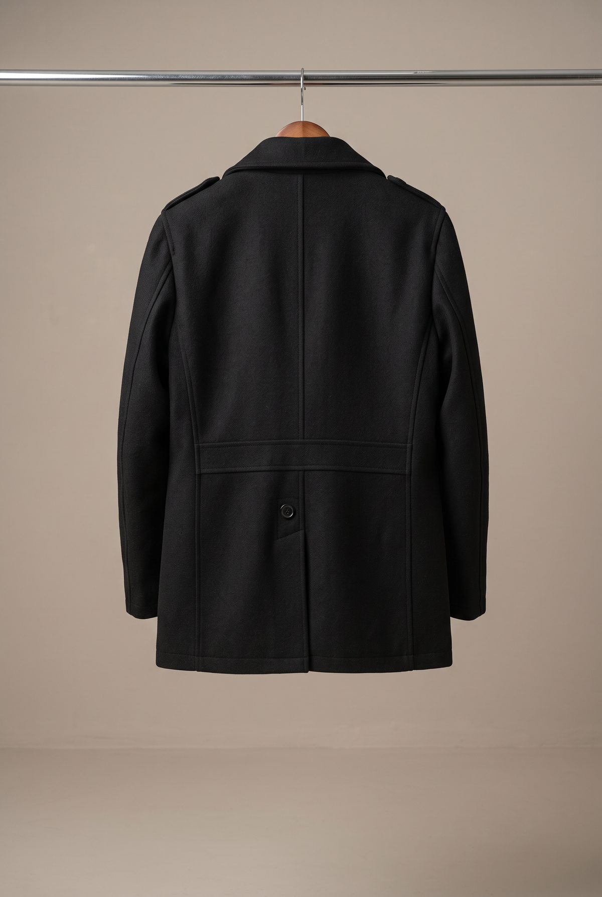 Men's Double Breasted Coat with Inner Jacket