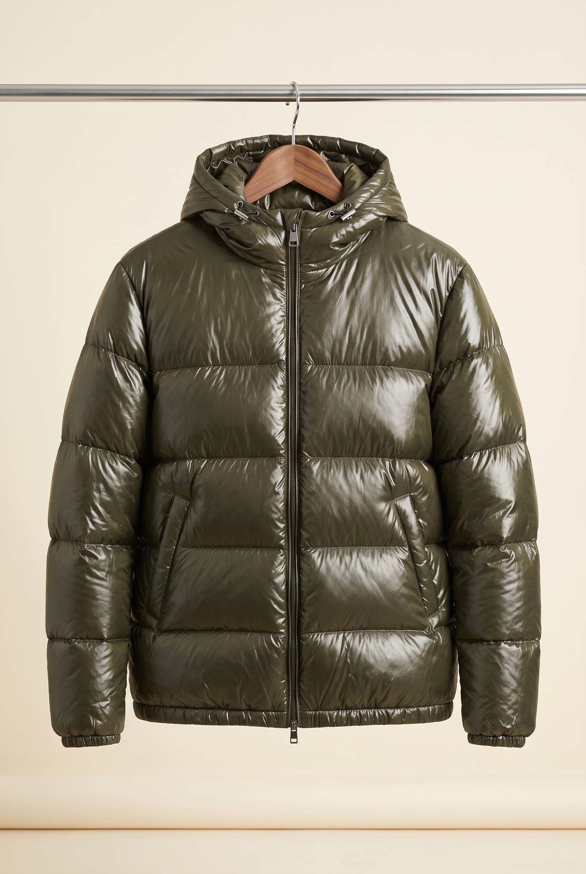 Men's Glossed Puffer Jacket