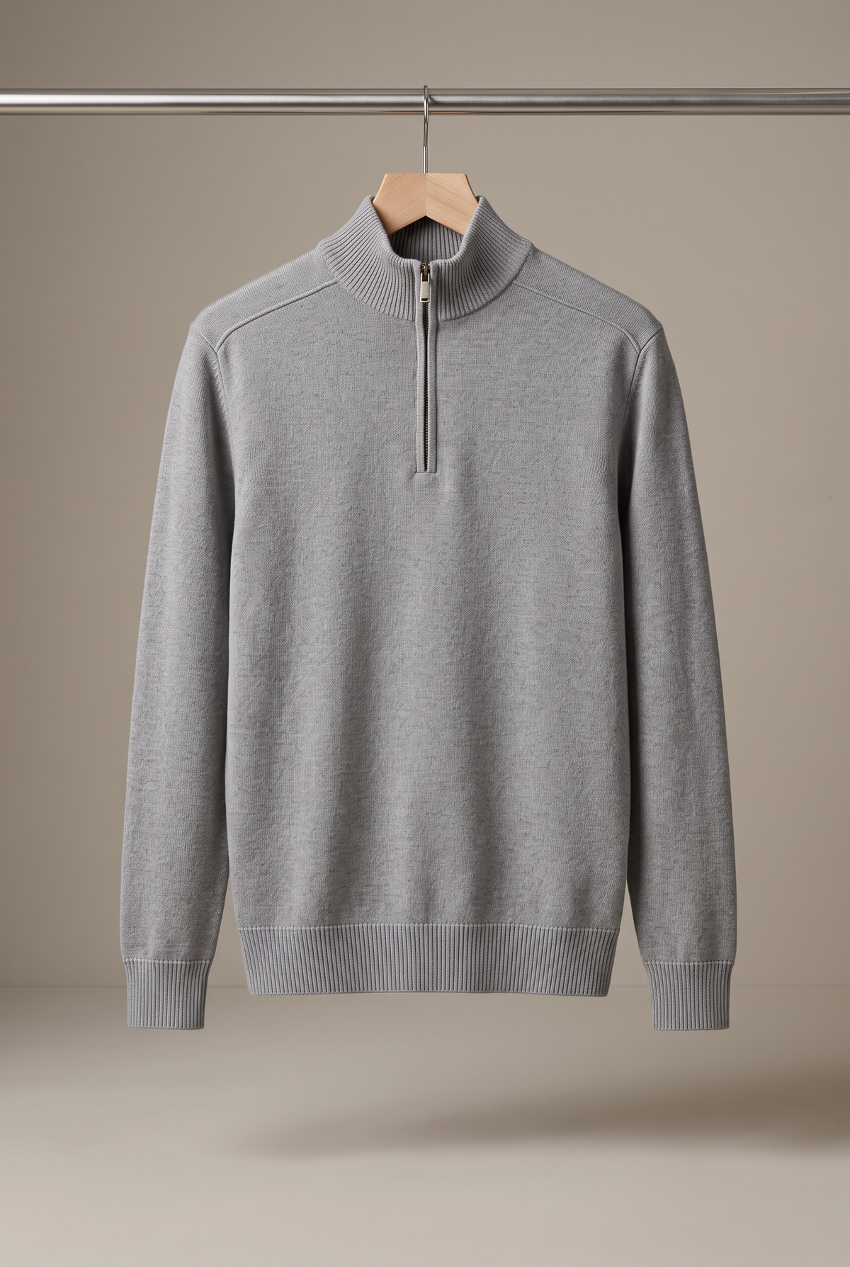Men's Merino Wool Half Zip Jumper