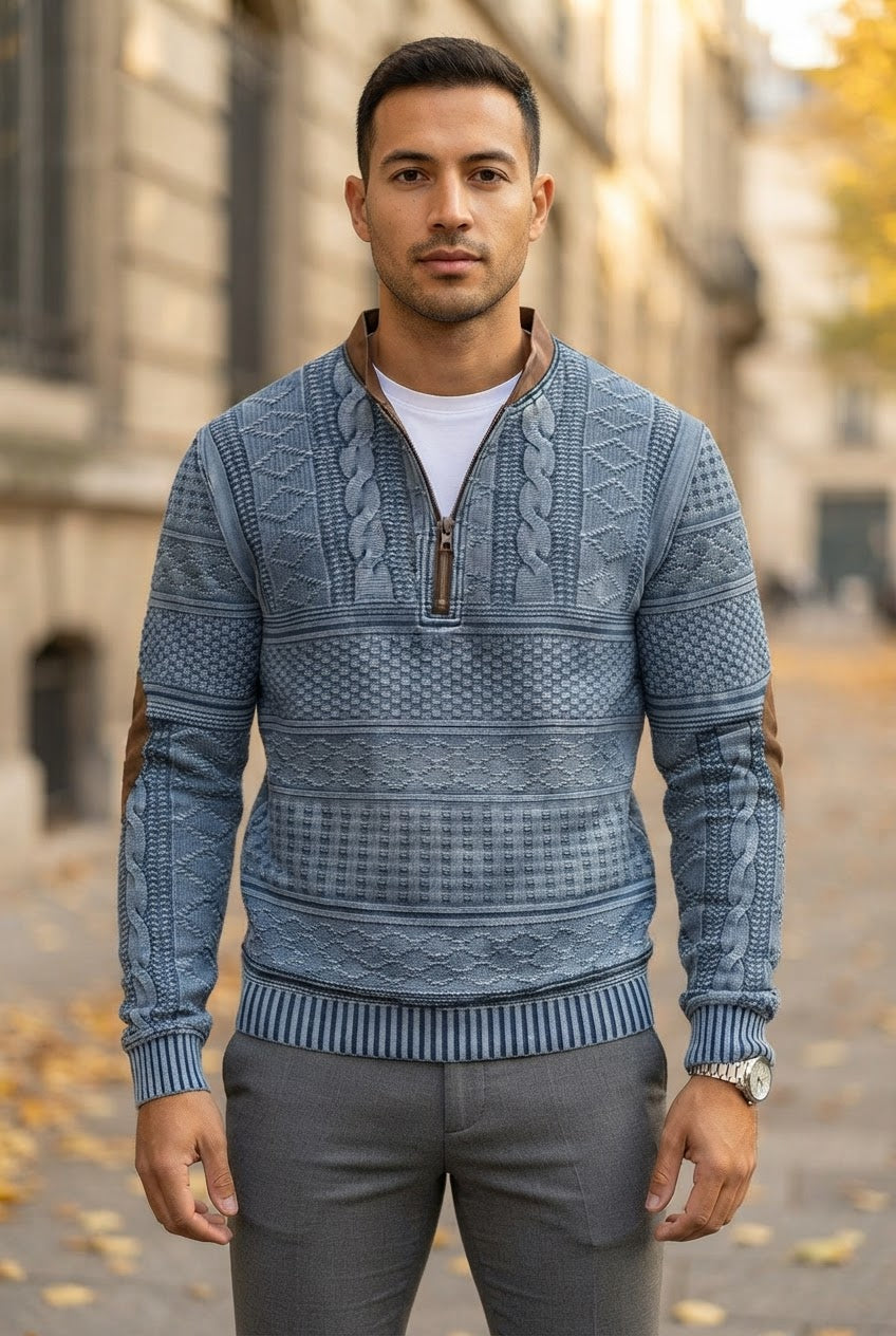 Men's Cable Knit Quarter Zip Jumper
