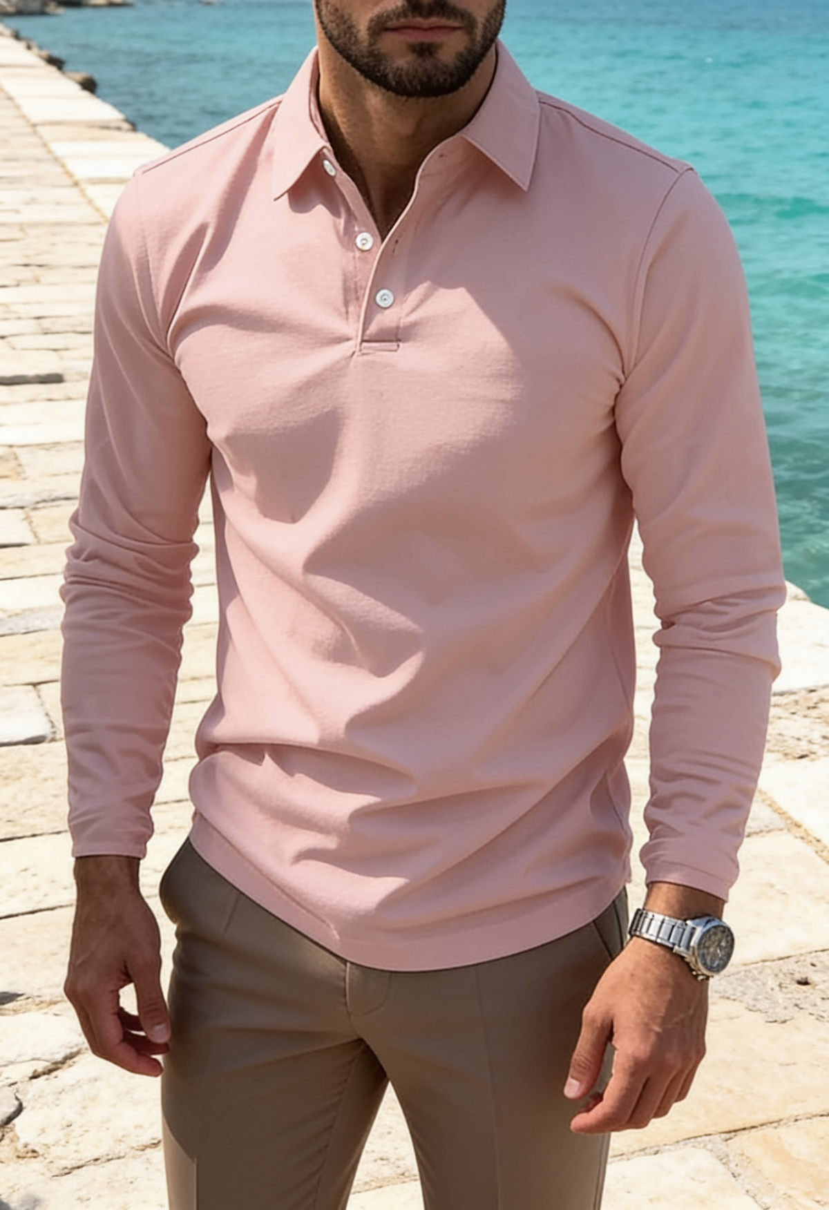 Men's Long Sleeve Polo Shirt