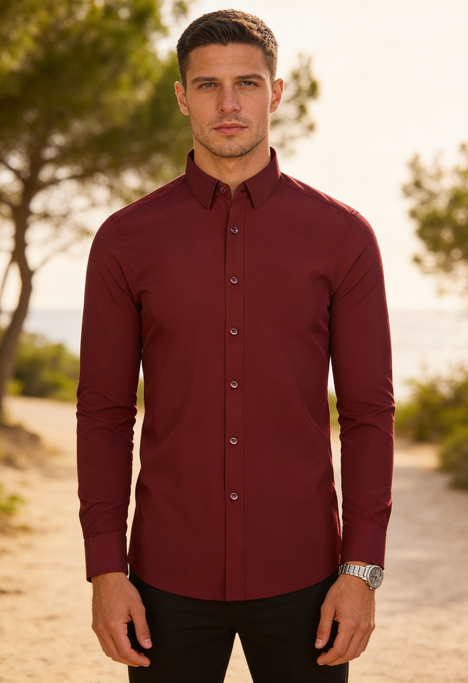 Men's Slim Fit Dress Shirt