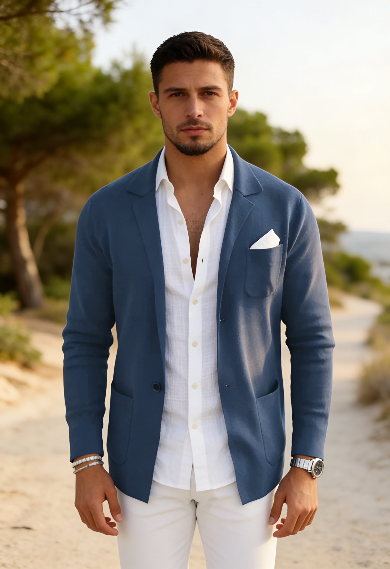 Men's Knit Blazer – Slim Fit