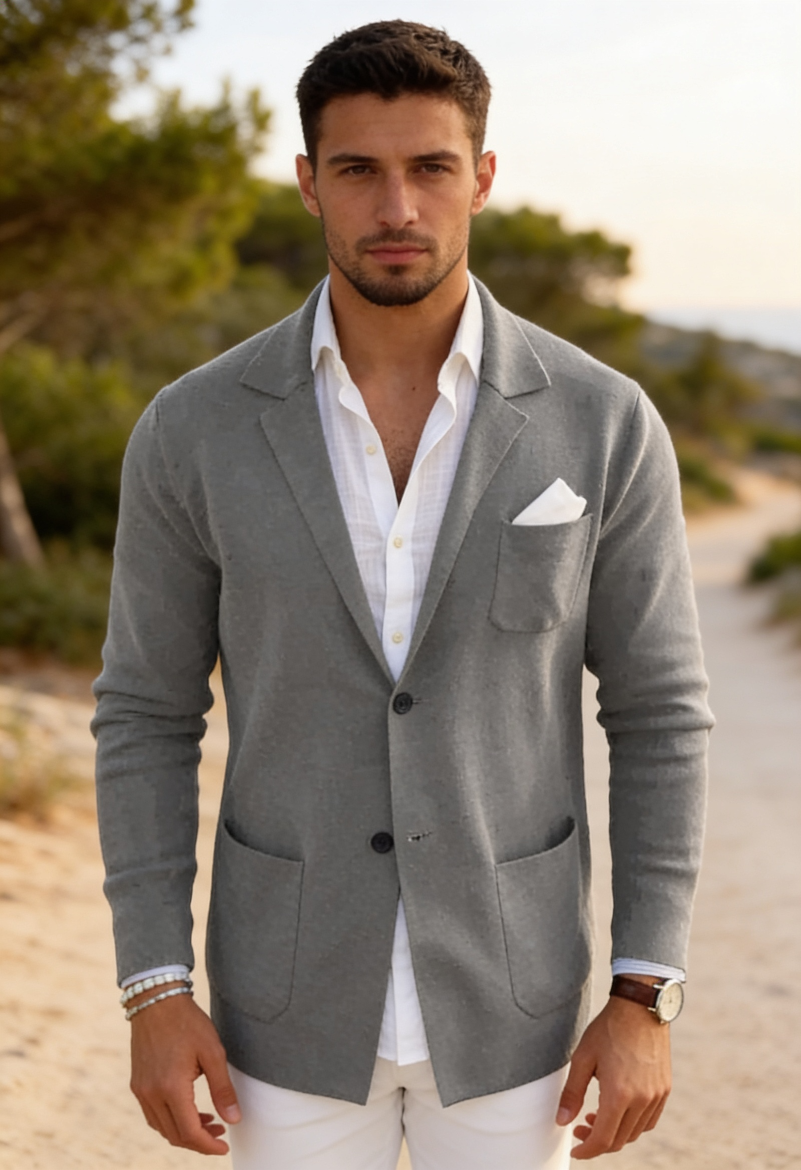 Men's Knit Blazer – Slim Fit