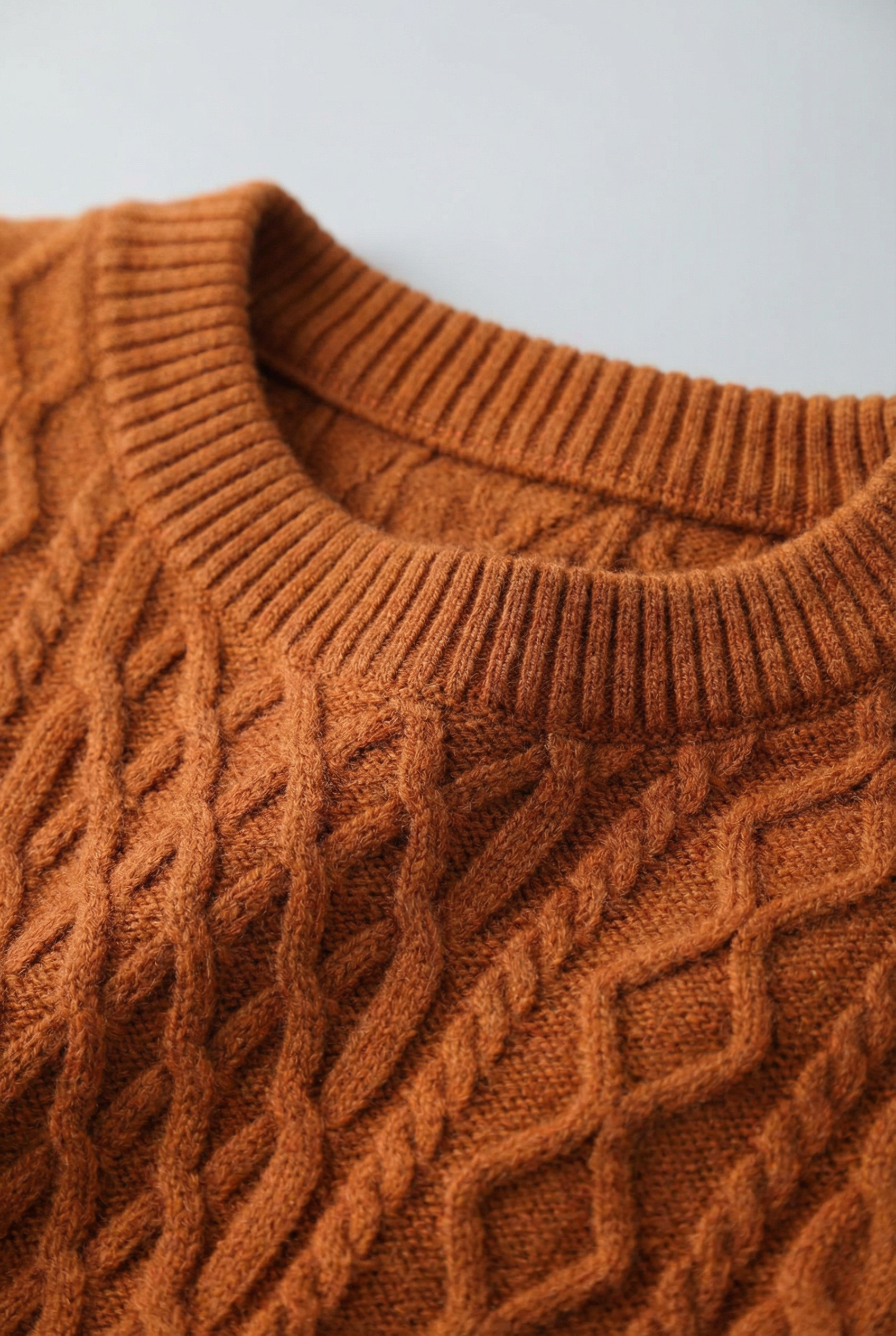 Men's Cable Knit Turtleneck Jumper