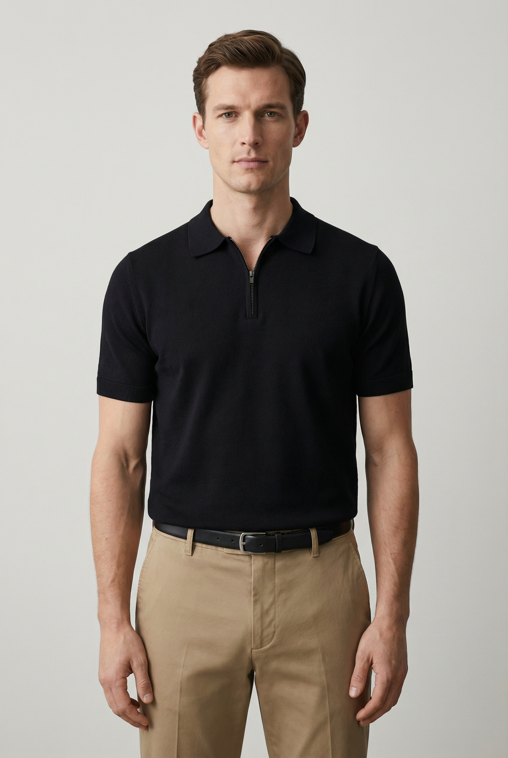 Men's Zip Polo Shirt