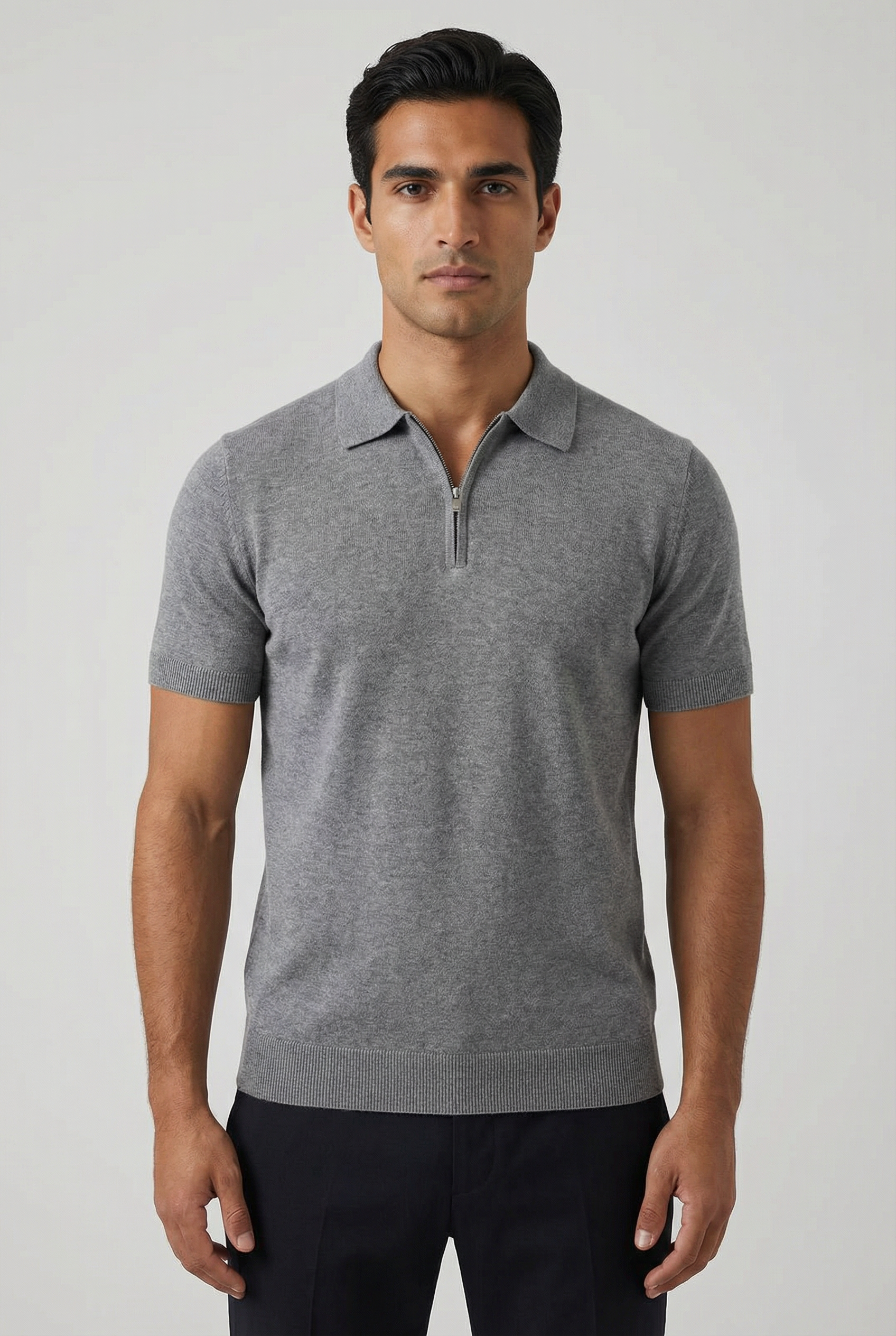 Men's Zip Polo Shirt