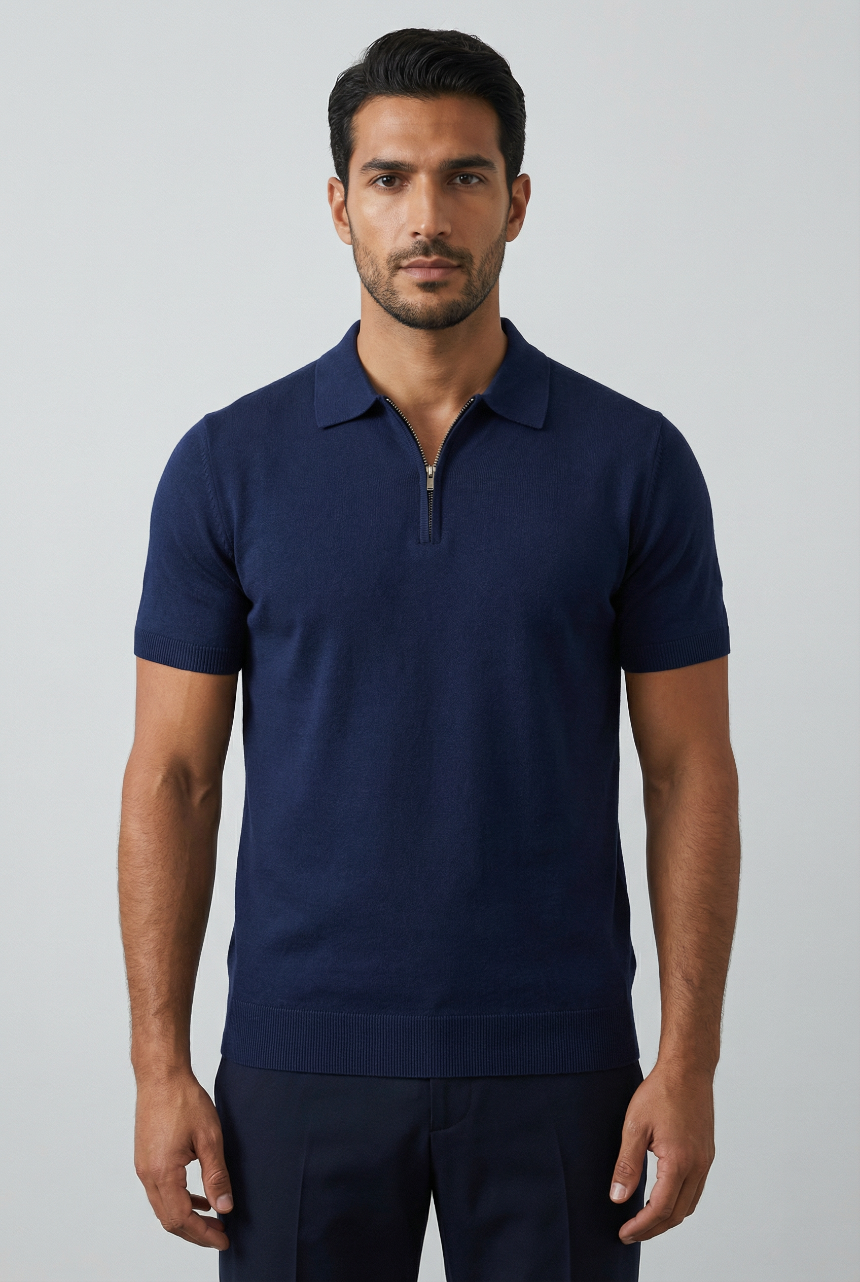 Men's Zip Polo Shirt