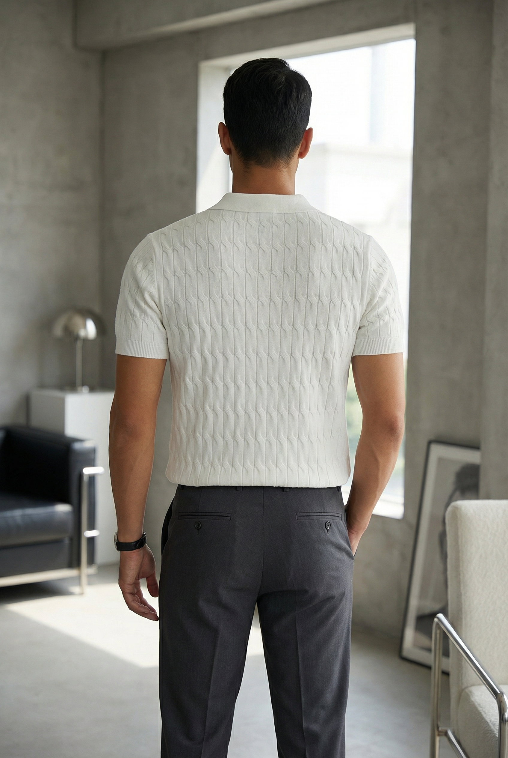 Men's Short Sleeve Knit Polo Shirt