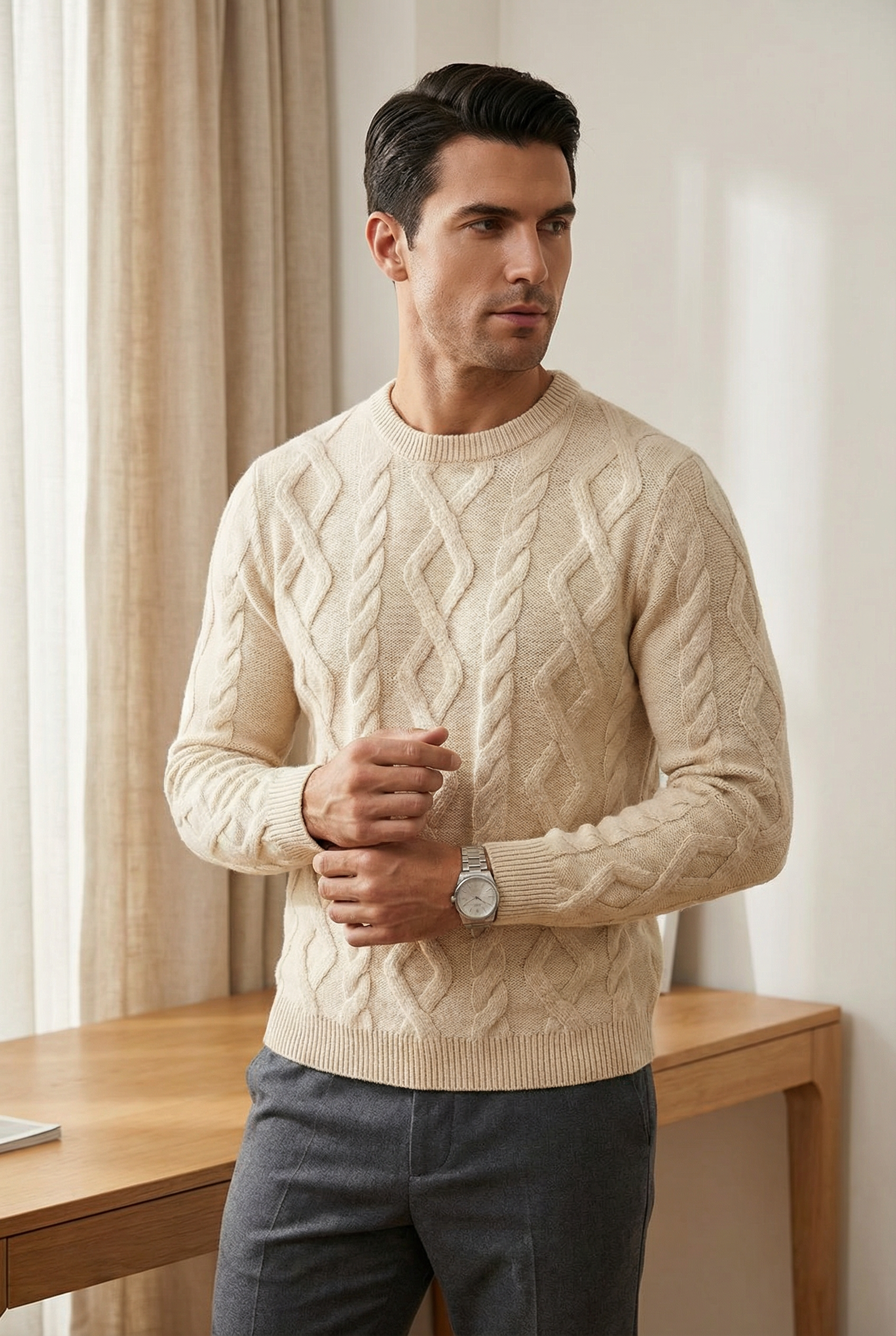 Men's Cable Knit Jumper