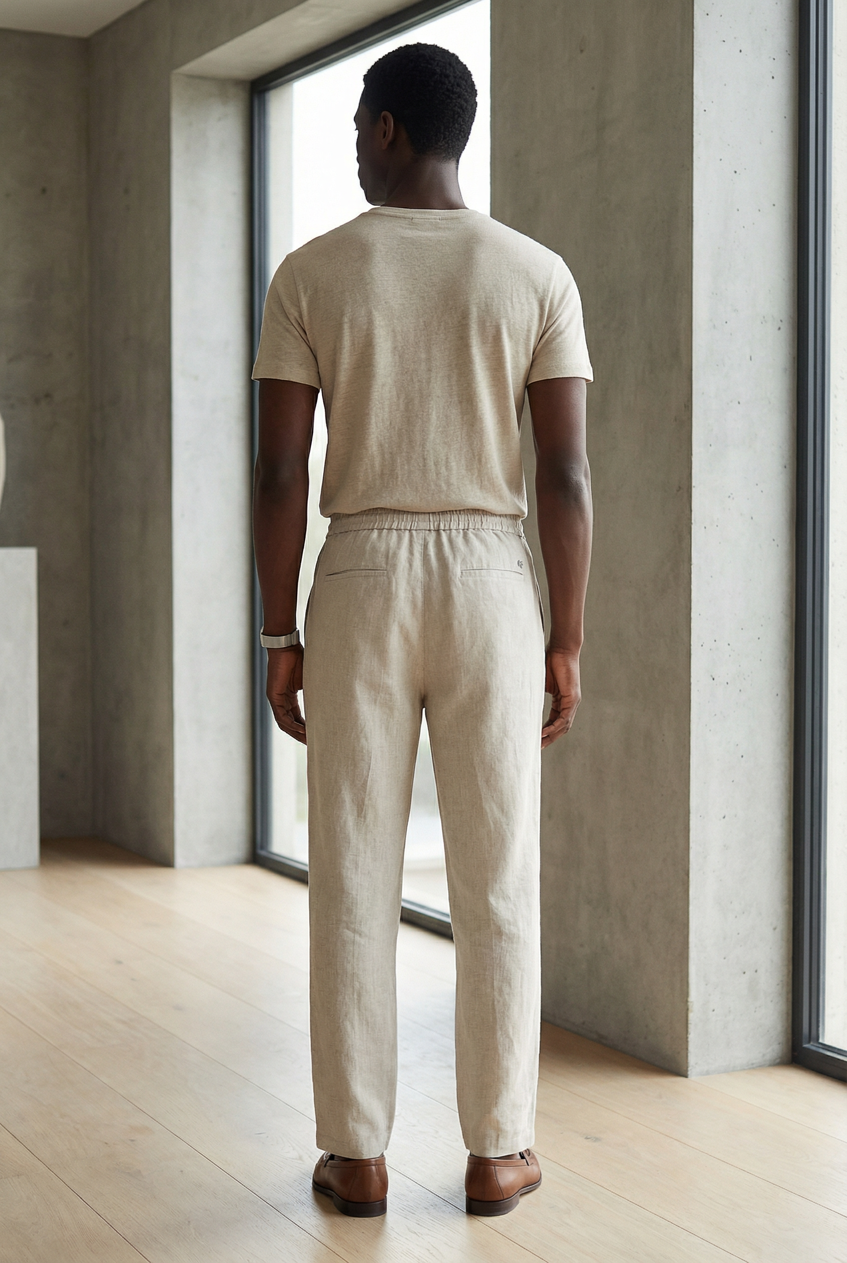 Men's Linen Relaxed Fit Trousers