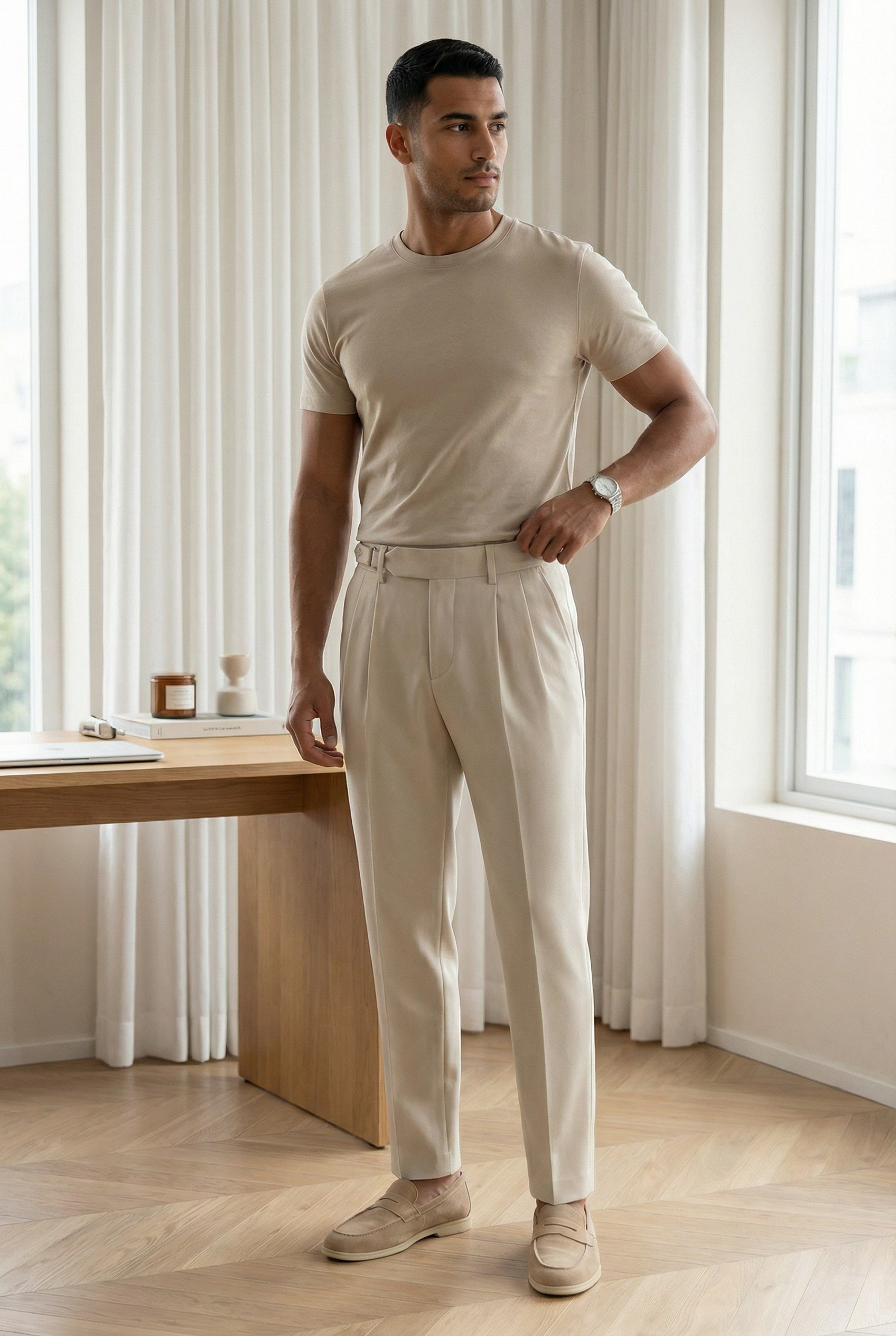 Men's Pleated Trousers