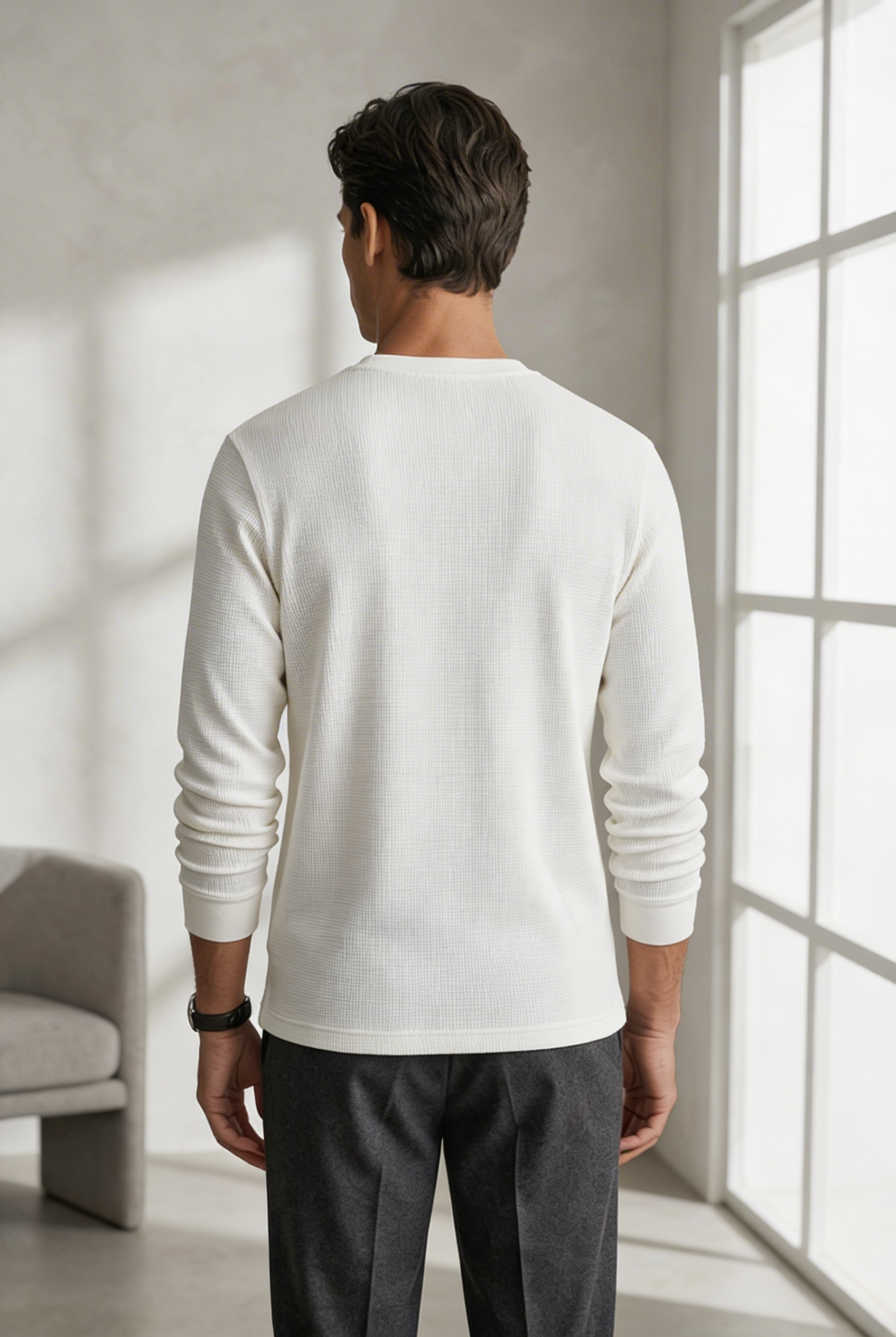 Men's Long Sleeve Cotton T-Shirt