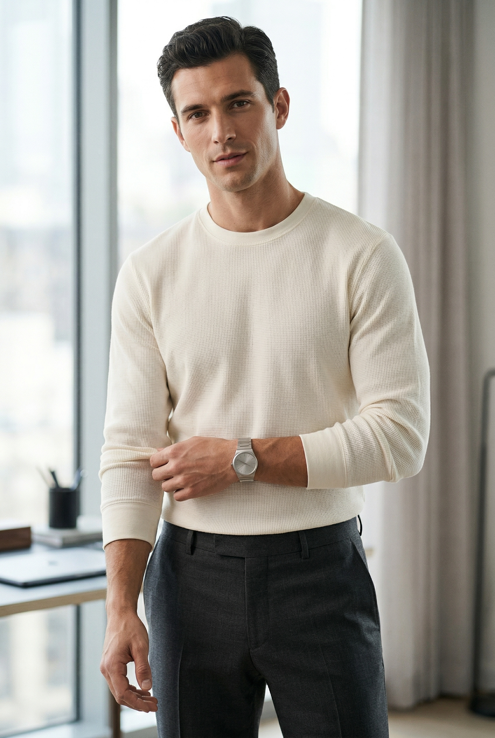 Men's Long Sleeve Cotton T-Shirt