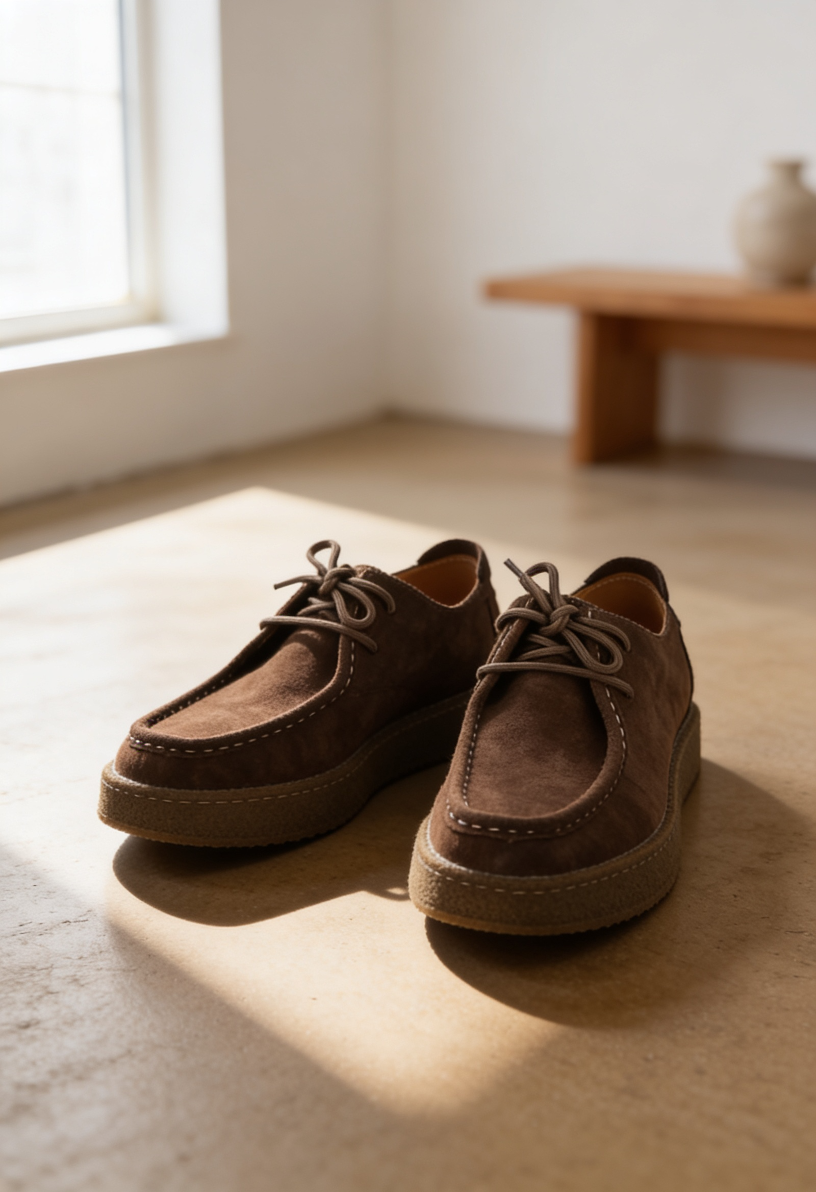 Men's Suede Moccasin Shoes – Crepe Sole