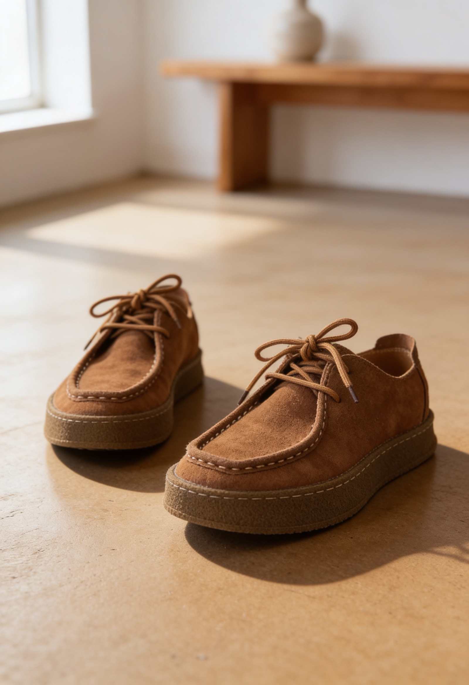 Men's Suede Moccasin Shoes – Crepe Sole