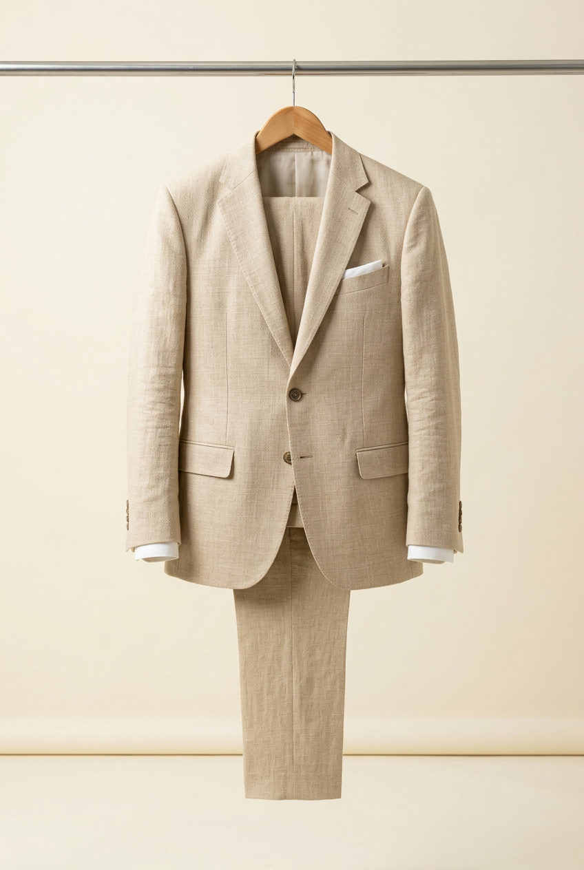 Men's Linen Two Piece Suit – Summer Edition