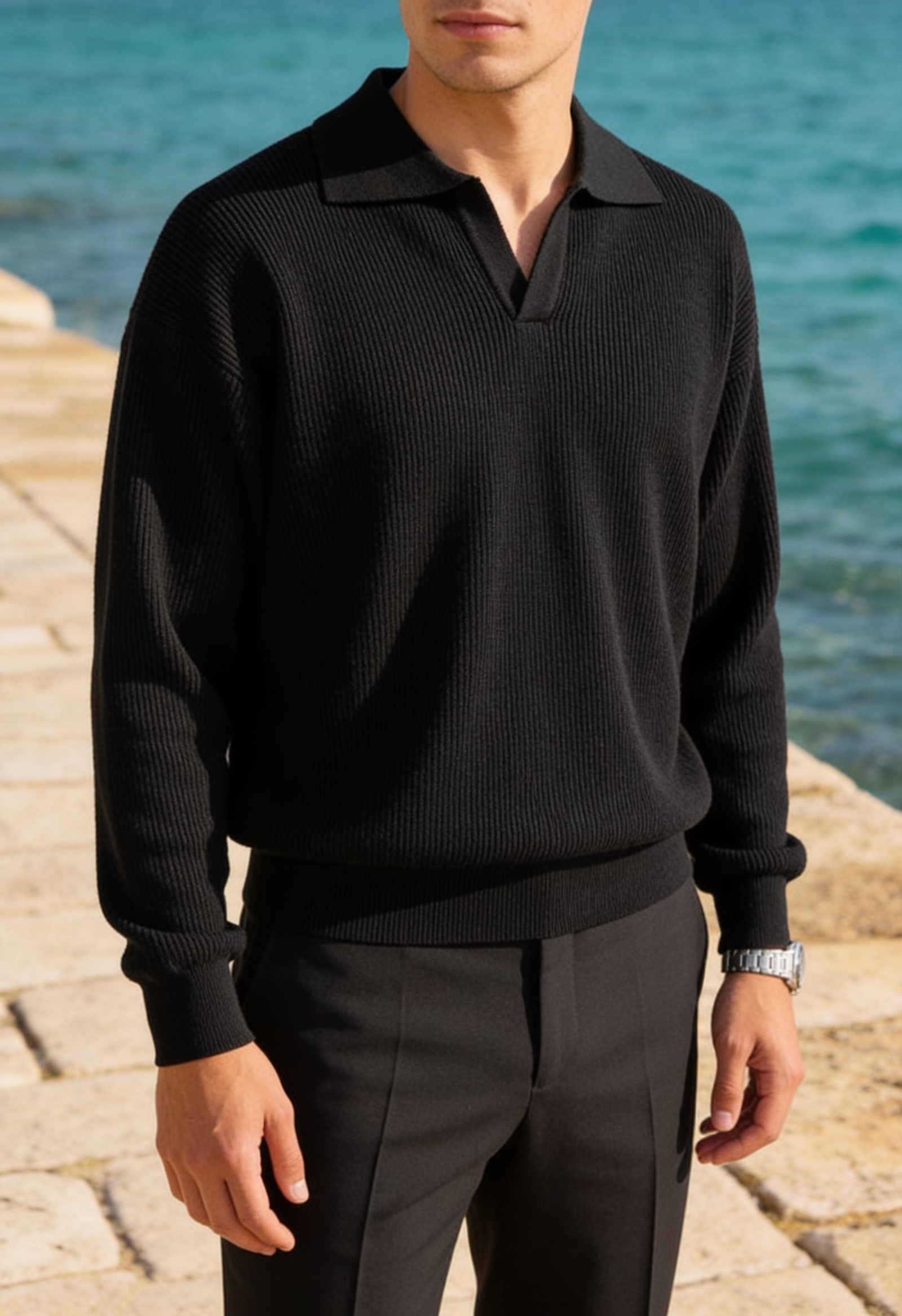 Men's Collared Knit Jumper