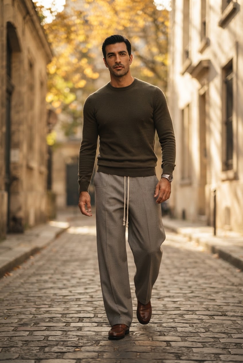 Men's Wide Leg Trousers