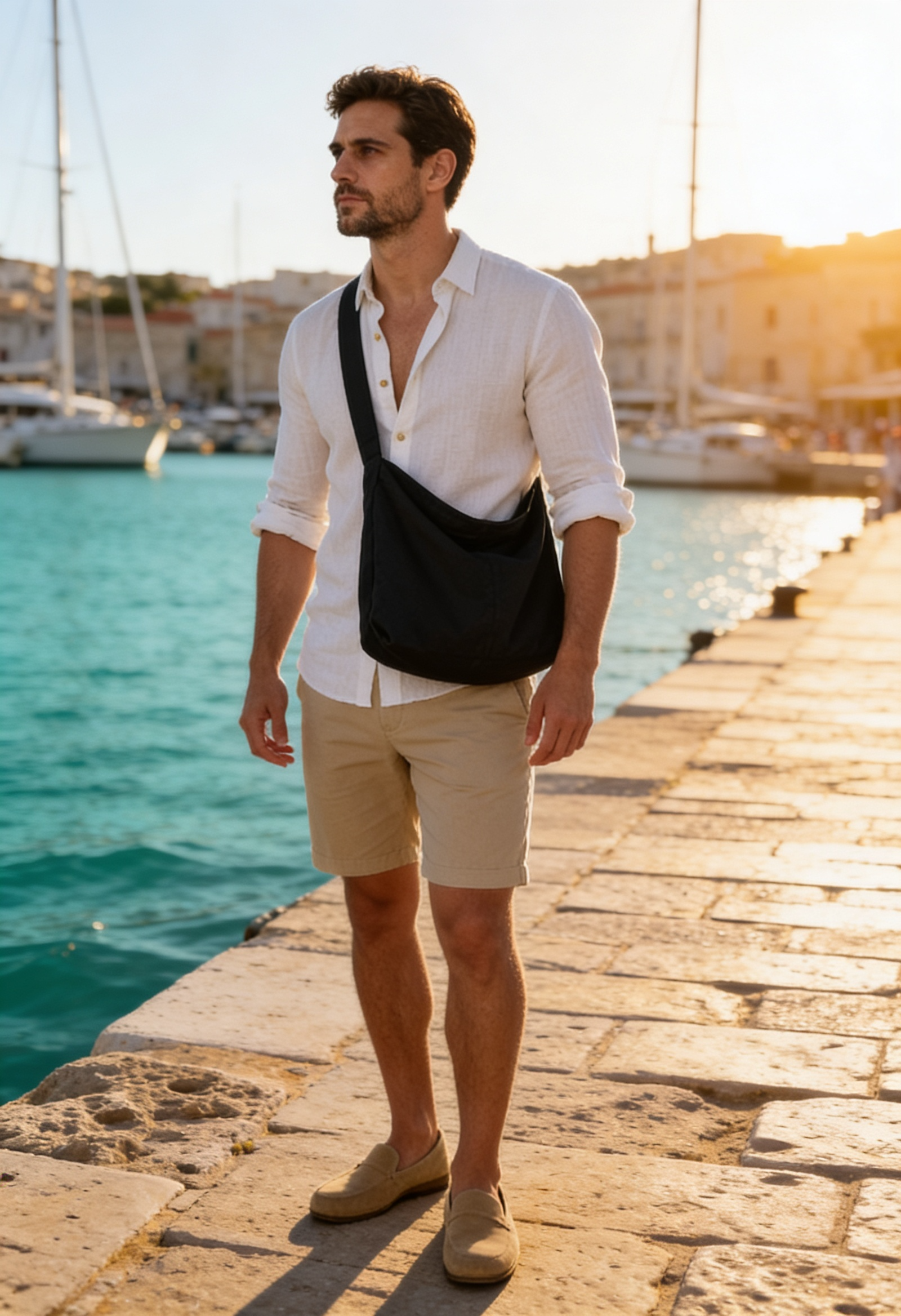 Men's Canvas Crossbody Messenger Bag