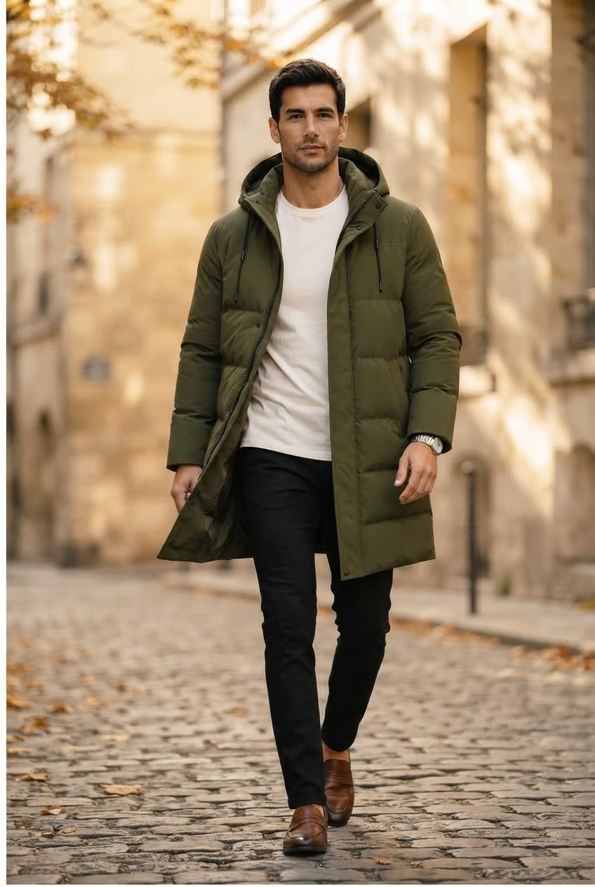 Men's Long Puffer Jacket