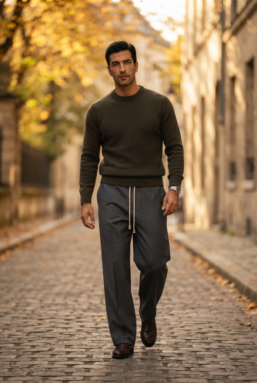 Men's Wide Leg Trousers